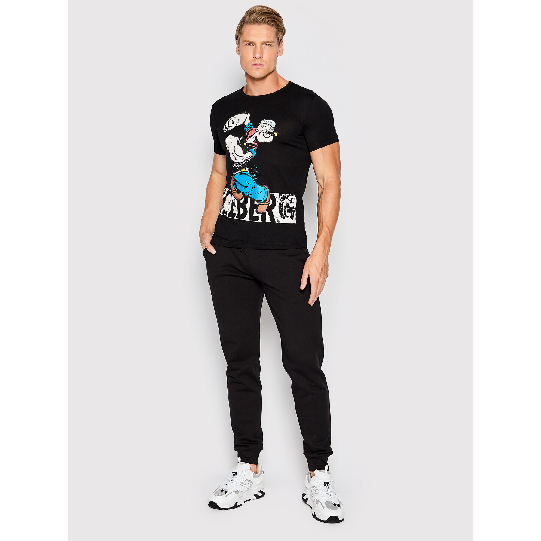 Iceberg Тишърт 22II1P0F0136301 Черен Slim Fit - Pepit.bg