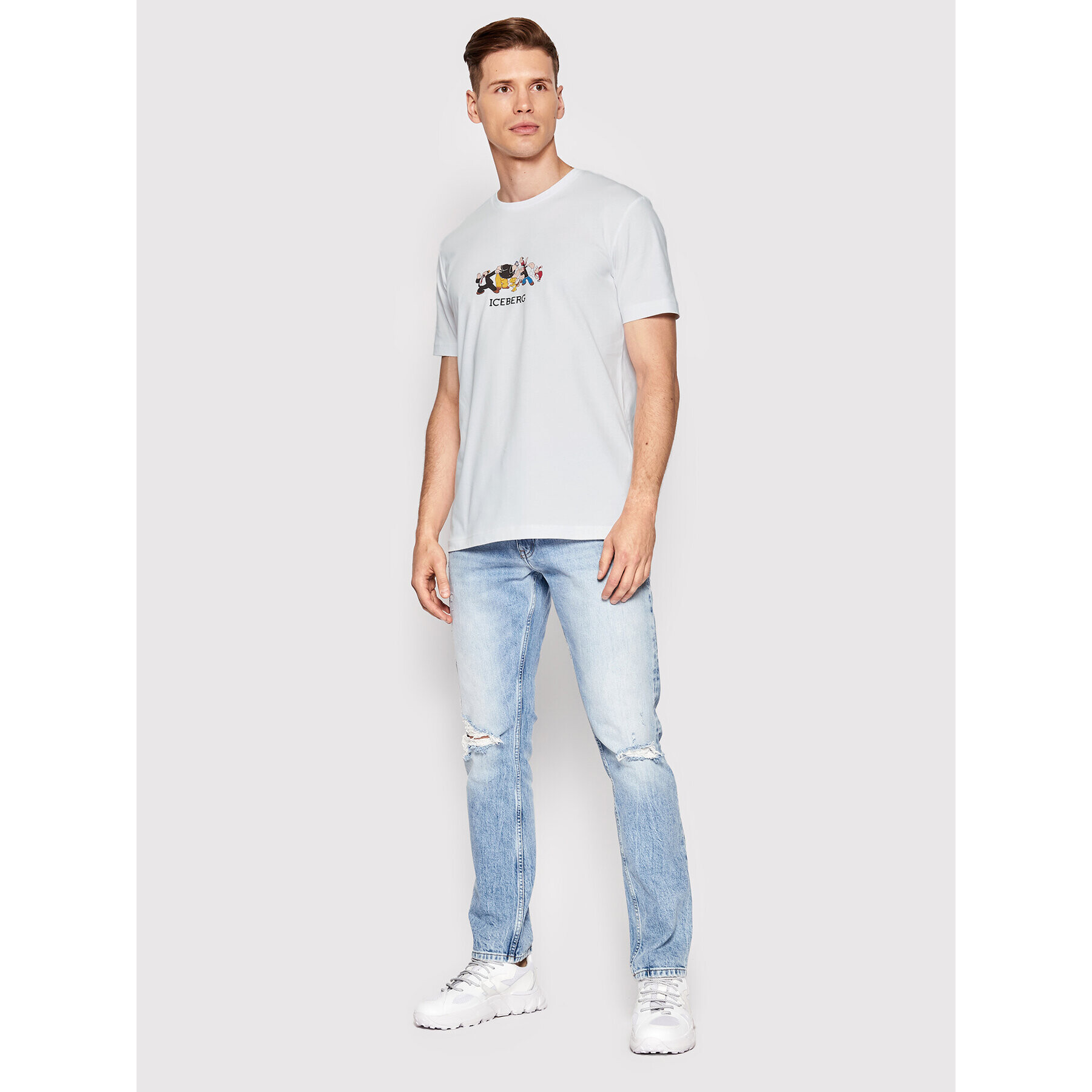 Iceberg Тишърт 22II1P0F02263011101 Бял Regular Fit - Pepit.bg