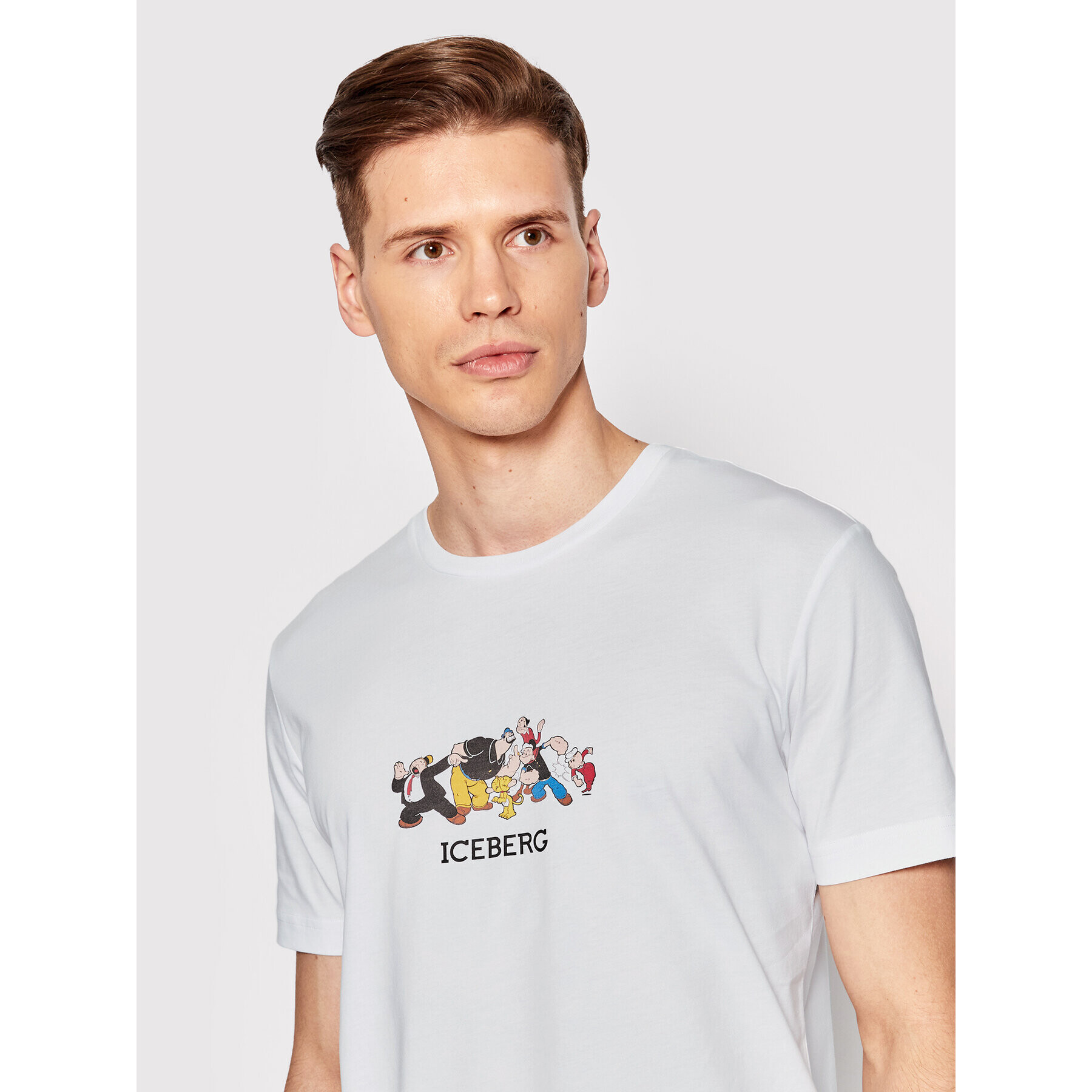 Iceberg Тишърт 22II1P0F02263011101 Бял Regular Fit - Pepit.bg