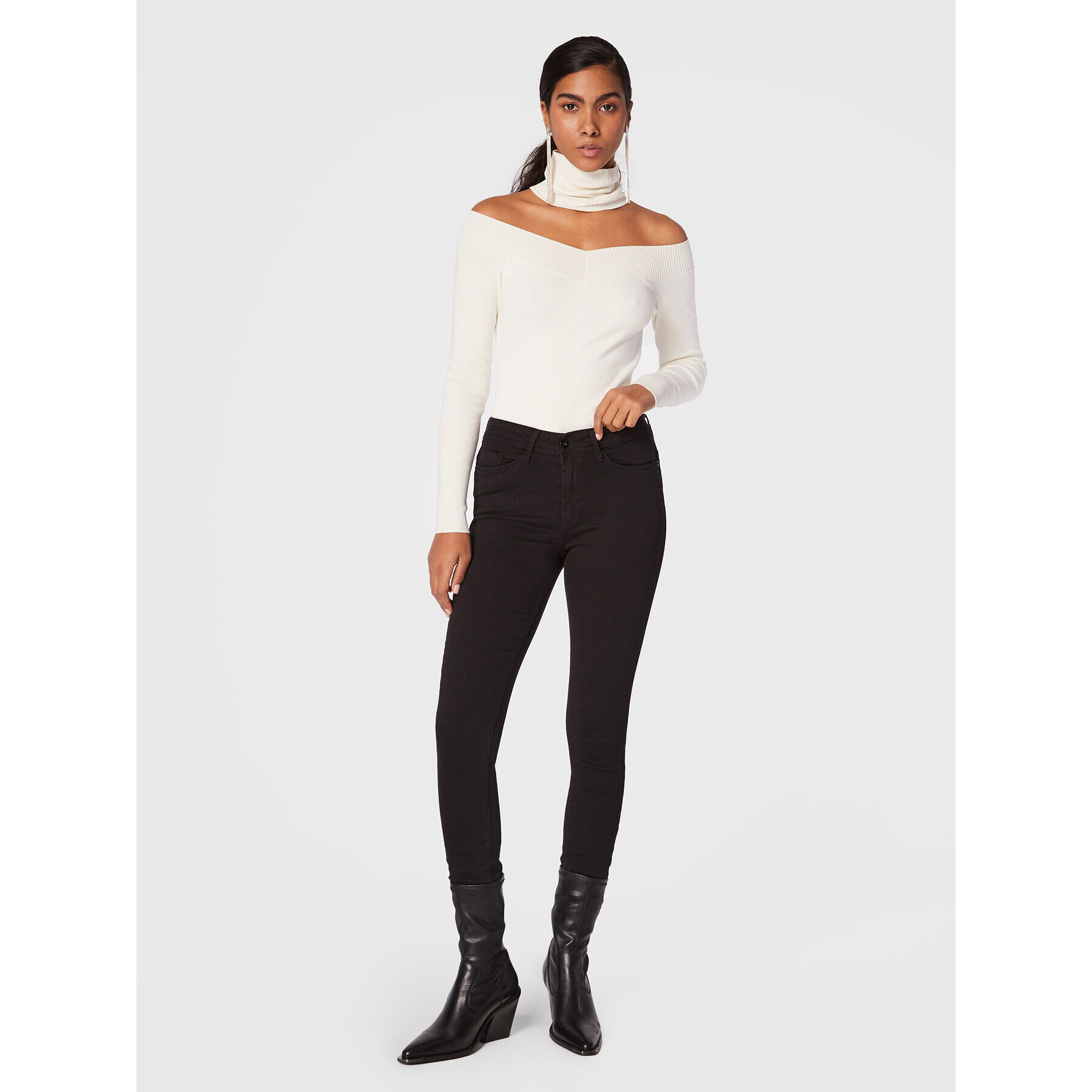 ICHI Дънки Erin 102768 Черен Skinny Fit - Pepit.bg