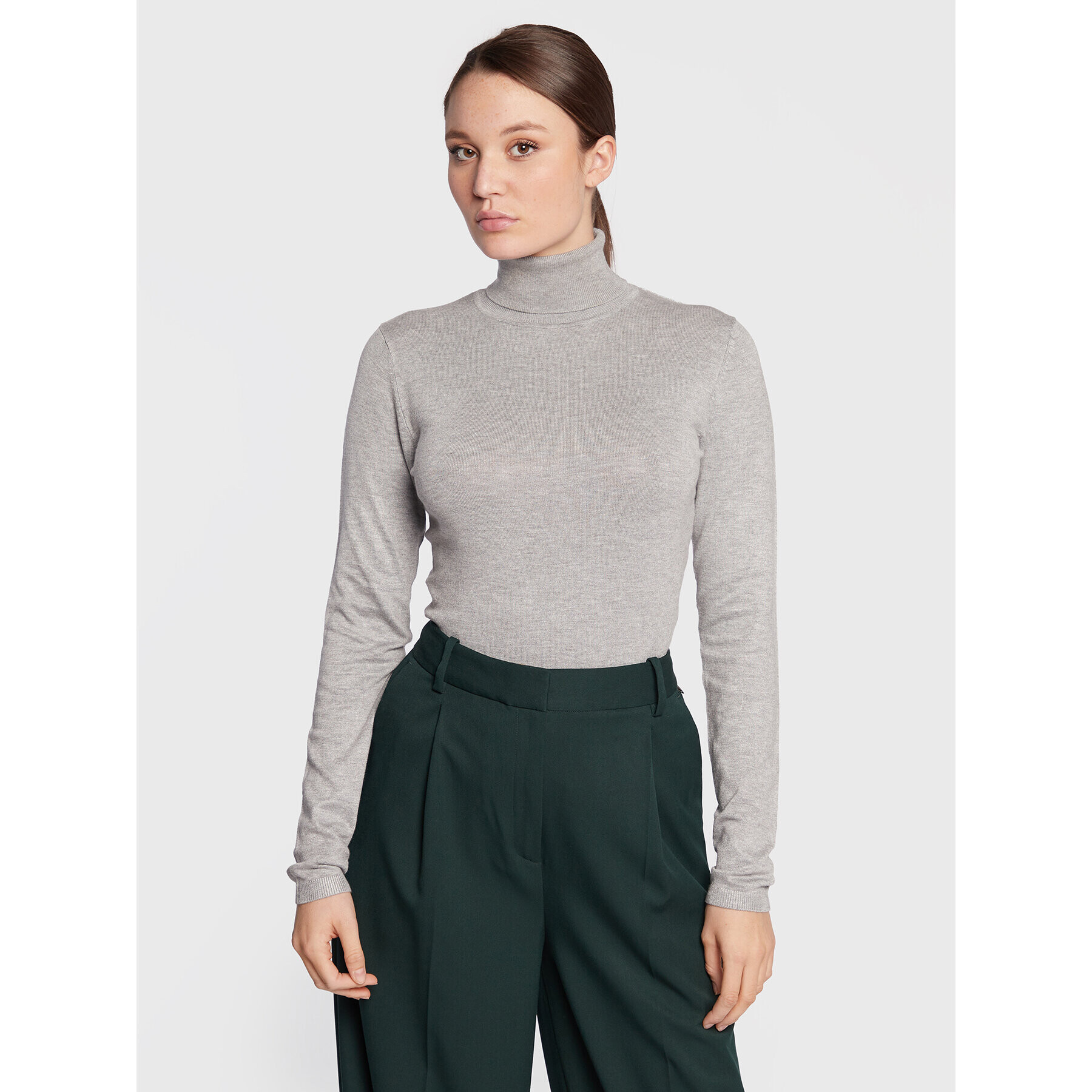 ICHI Поло Mafa 103646 Сив Regular Fit - Pepit.bg