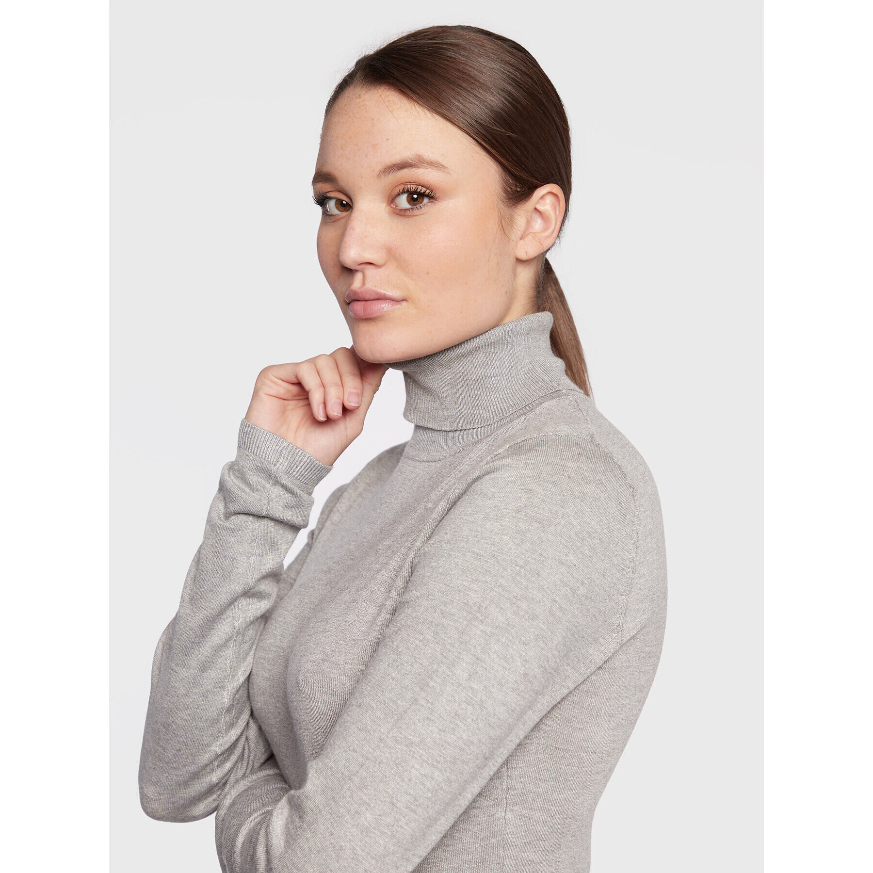 ICHI Поло Mafa 103646 Сив Regular Fit - Pepit.bg