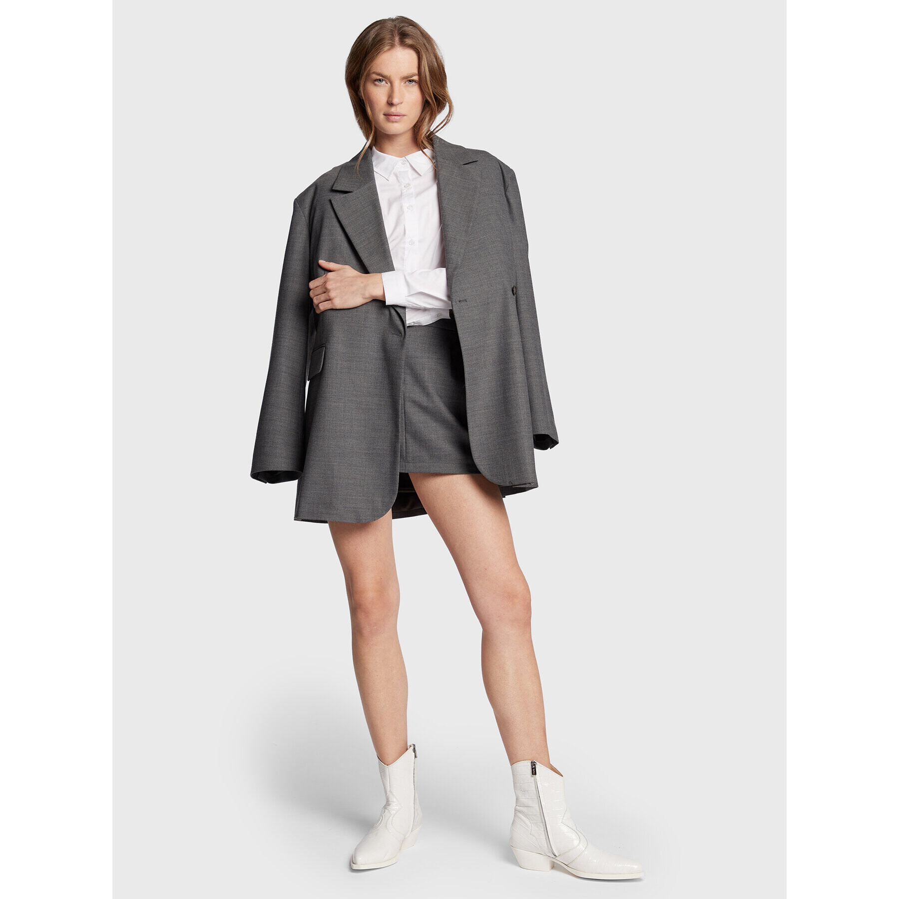 ICHI Риза Dima 102533 Бял Classic Fit - Pepit.bg