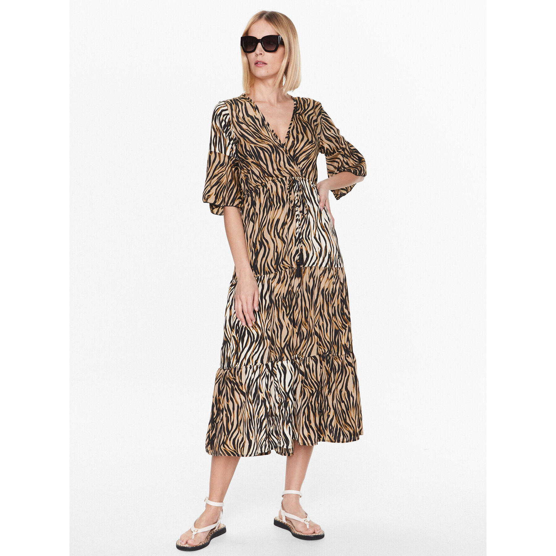 Iconique Ежедневна рокля IC23 123 Кафяв Regular Fit - Pepit.bg