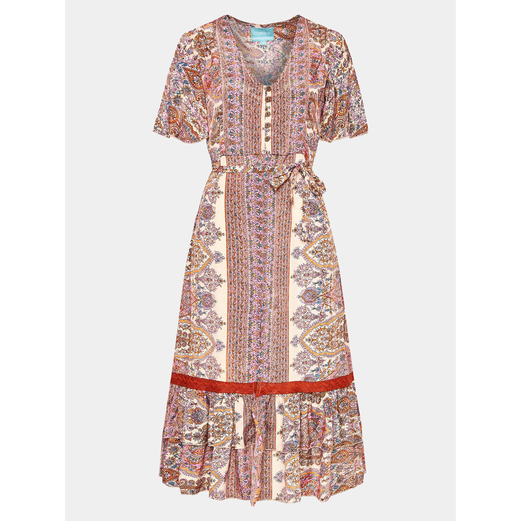 Iconique Ежедневна рокля IC23 135 Цветен Regular Fit - Pepit.bg