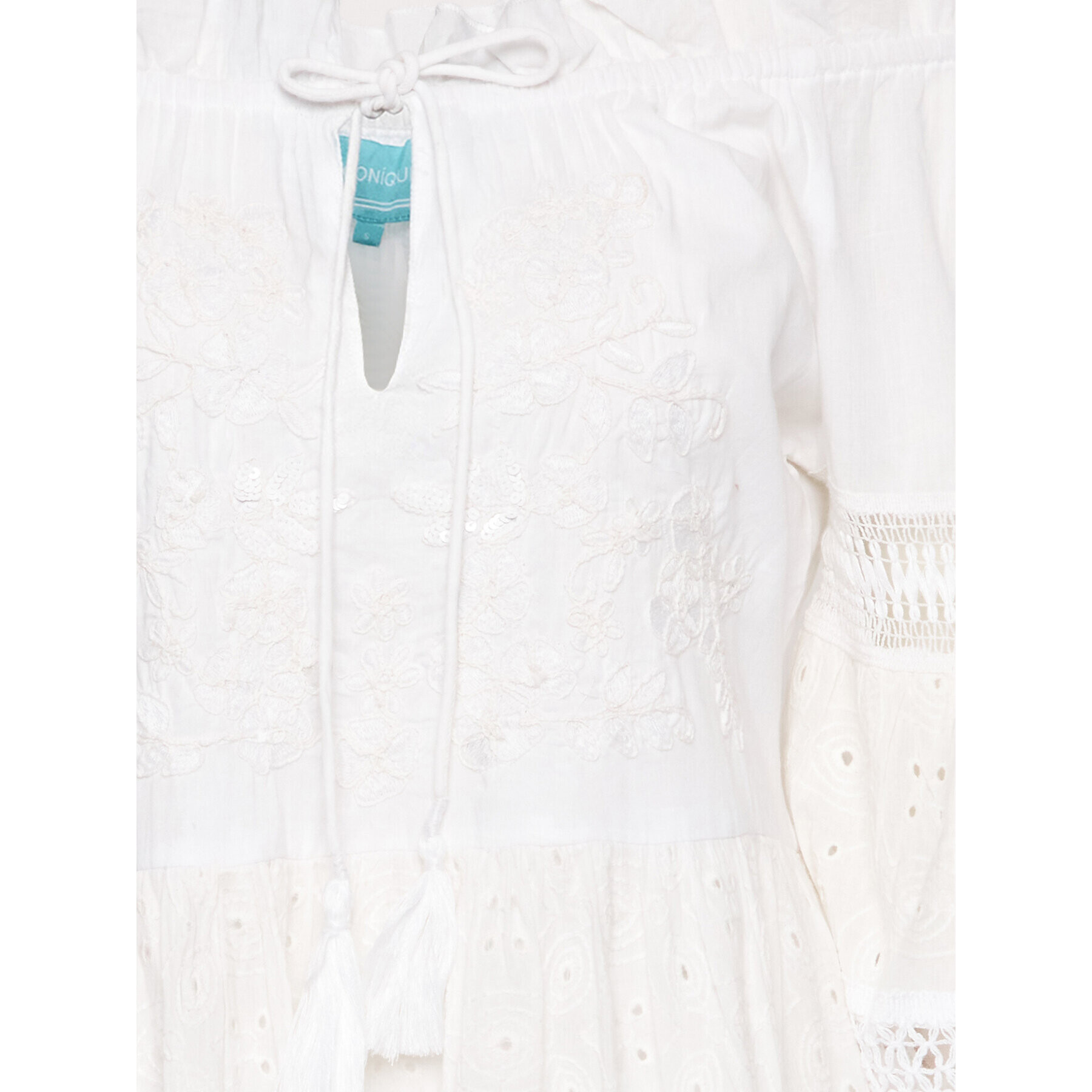 Iconique Лятна рокля IC23 025 Бял Regular Fit - Pepit.bg