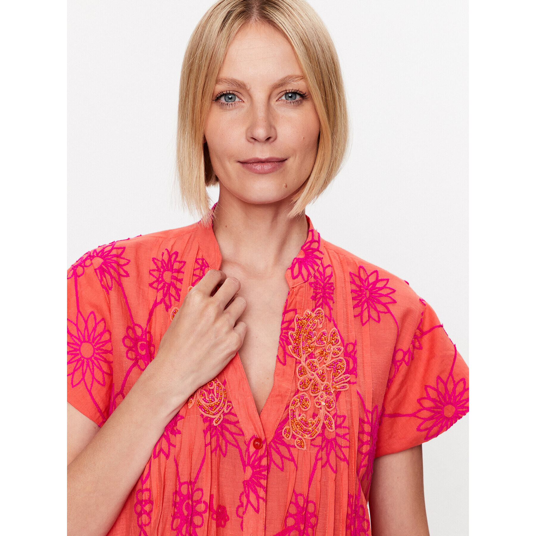 Iconique Лятна рокля 23-106 Оранжев Regular Fit - Pepit.bg