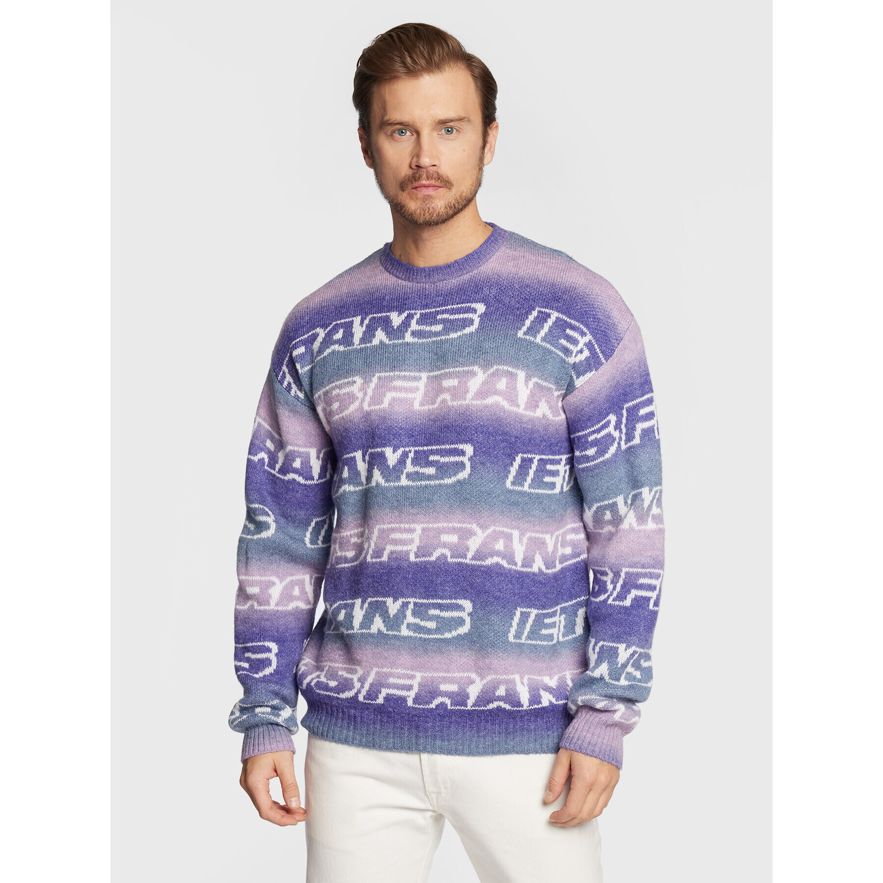 iets frans… Пуловер 76215649 Виолетов Relaxed Fit - Pepit.bg