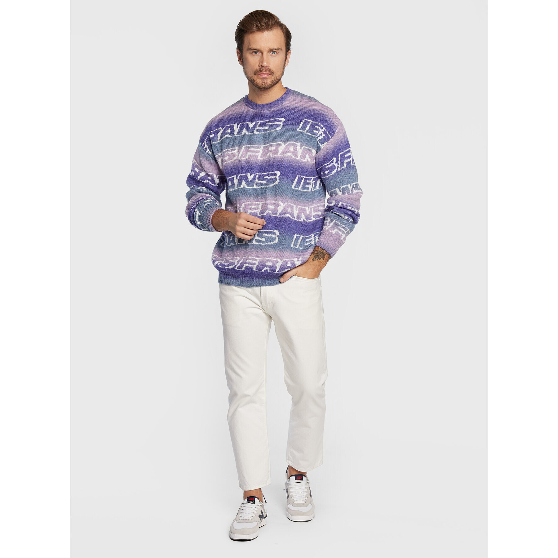 iets frans… Пуловер 76215649 Виолетов Relaxed Fit - Pepit.bg