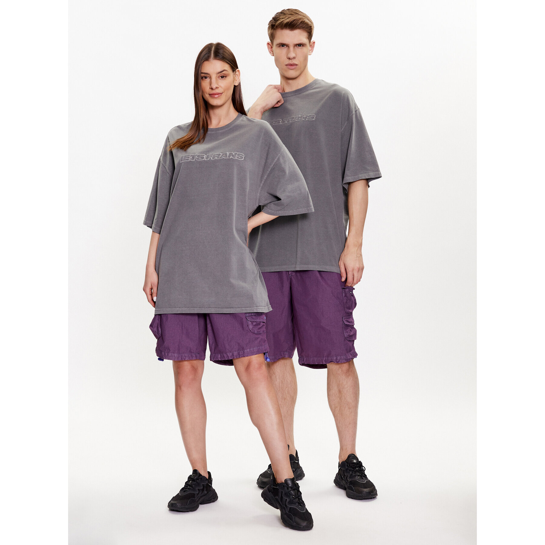 iets frans… Спортни шорти IF MULTI POCKET TECH 76556554 Виолетов Loose Fit - Pepit.bg
