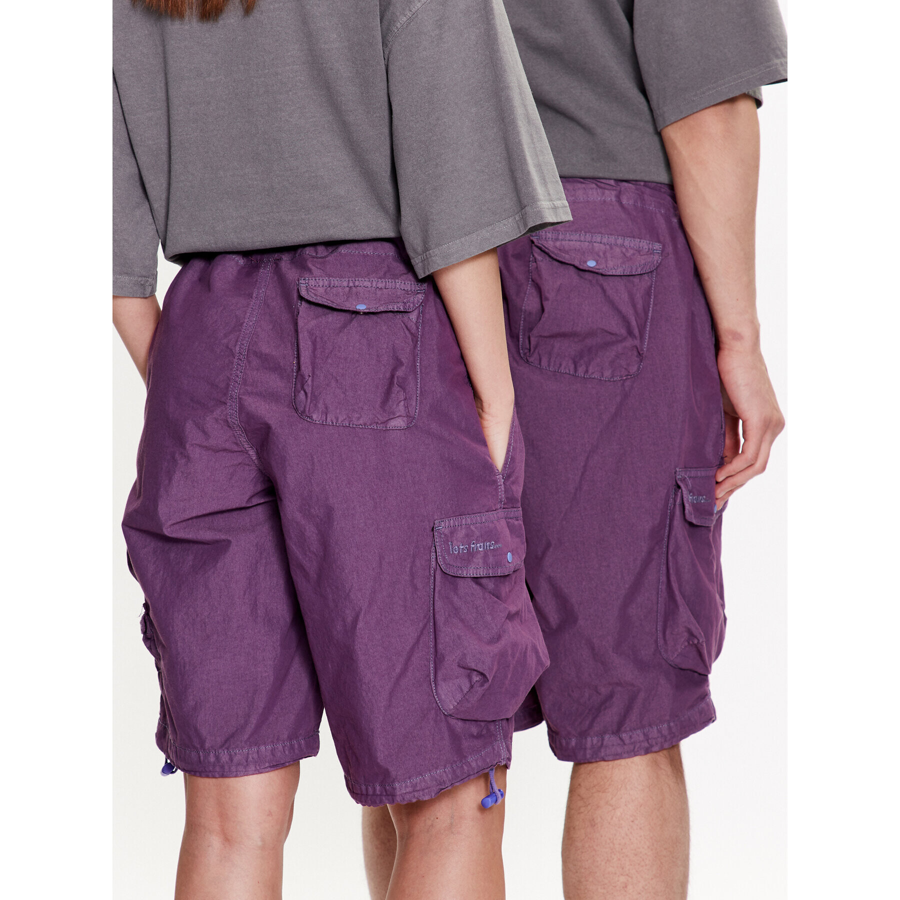 iets frans… Спортни шорти IF MULTI POCKET TECH 76556554 Виолетов Loose Fit - Pepit.bg