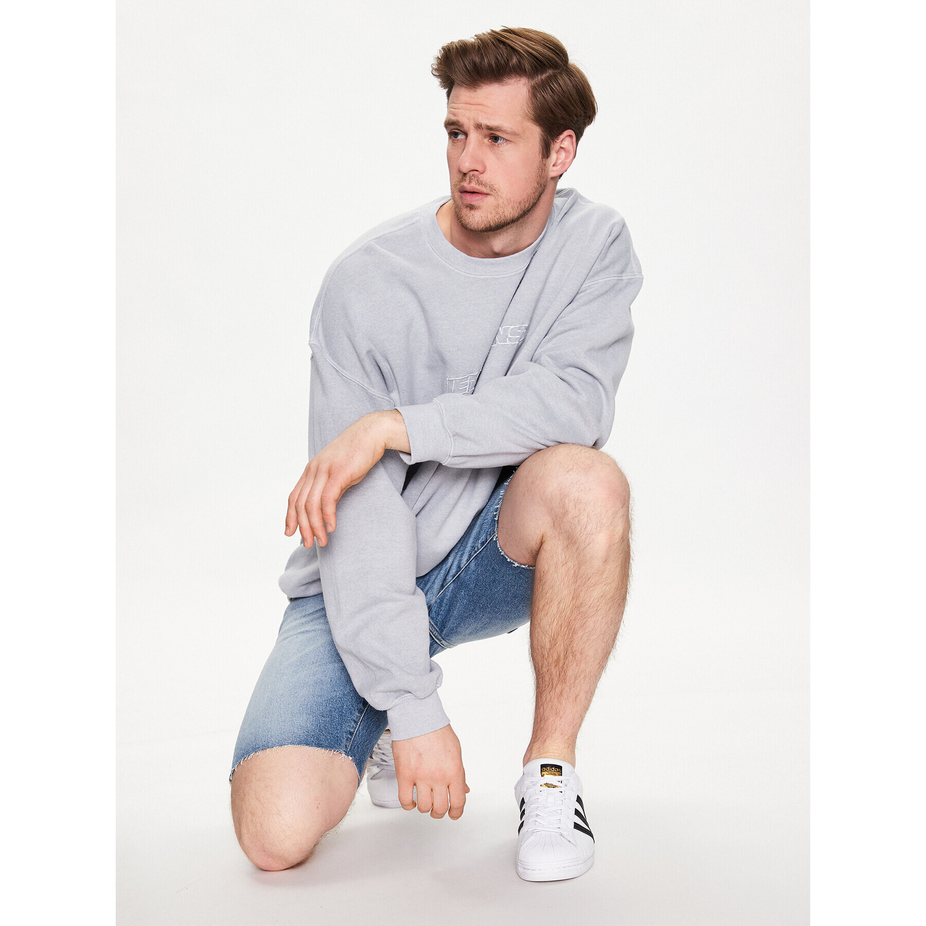 iets frans… Суитшърт 76786201 Сив Relaxed Fit - Pepit.bg