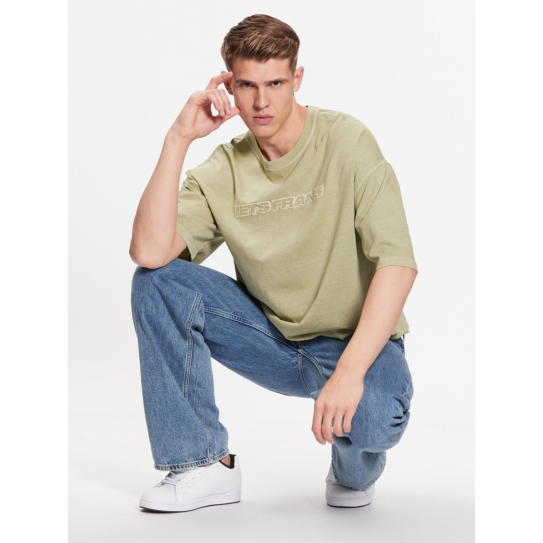 iets frans… Тишърт 76398643 Зелен Relaxed Fit - Pepit.bg