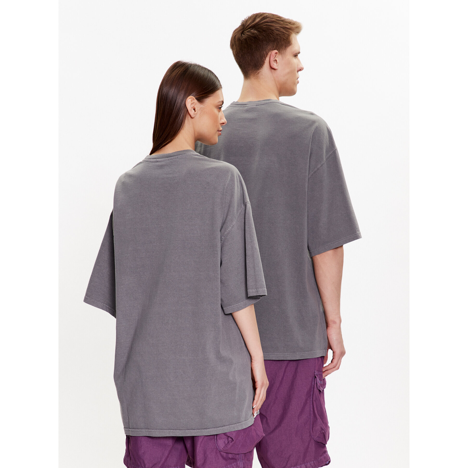 iets frans… Тишърт IF TONAL LOGO SS TEE 76398643 Сив Overshirt Fit - Pepit.bg