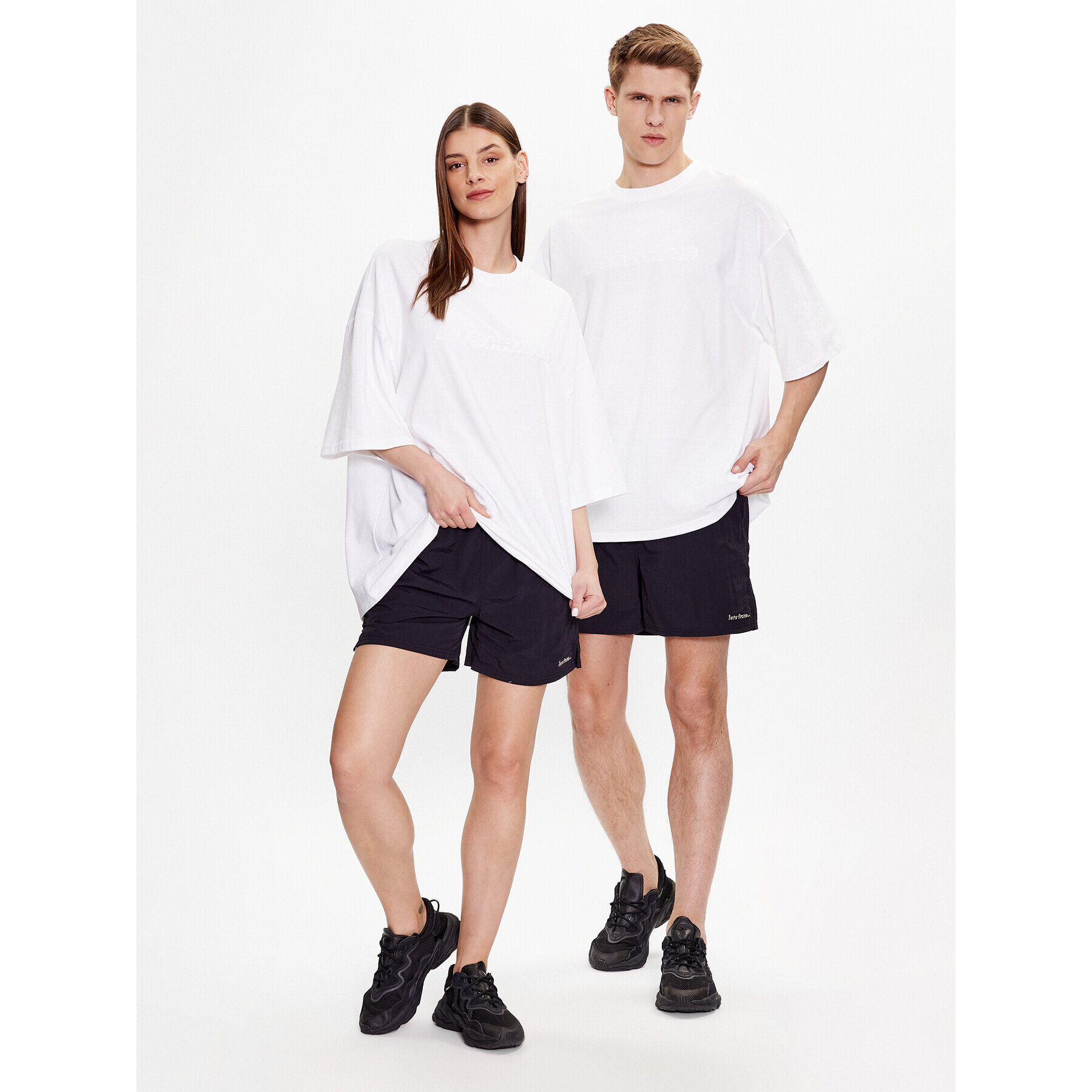 iets frans… Тишърт IF TONAL LOGO SS TEE 76555853 Бял Oversize - Pepit.bg