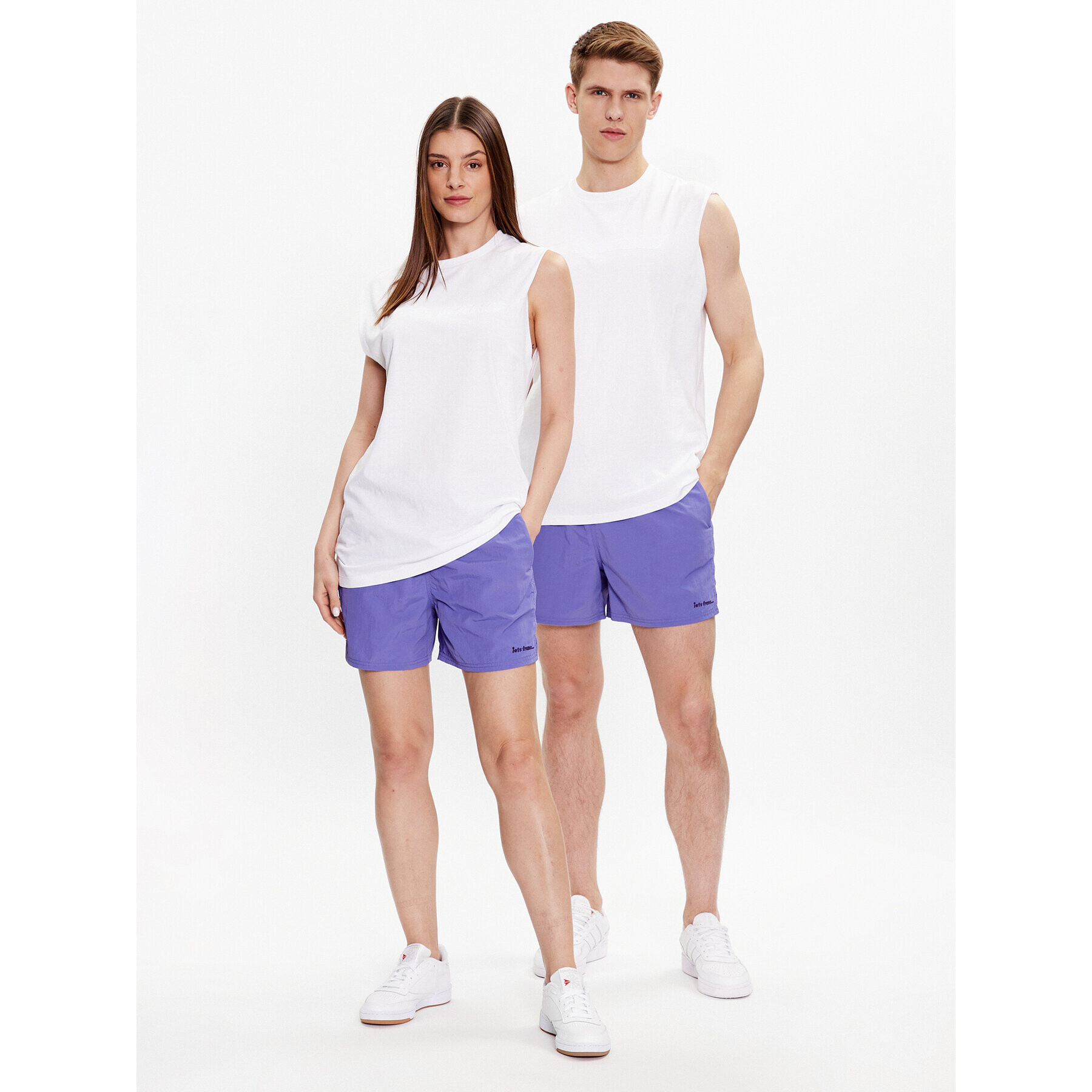 iets frans… Тишърт IF TONAL LOGO TANK 76555952 Бял Oversize - Pepit.bg