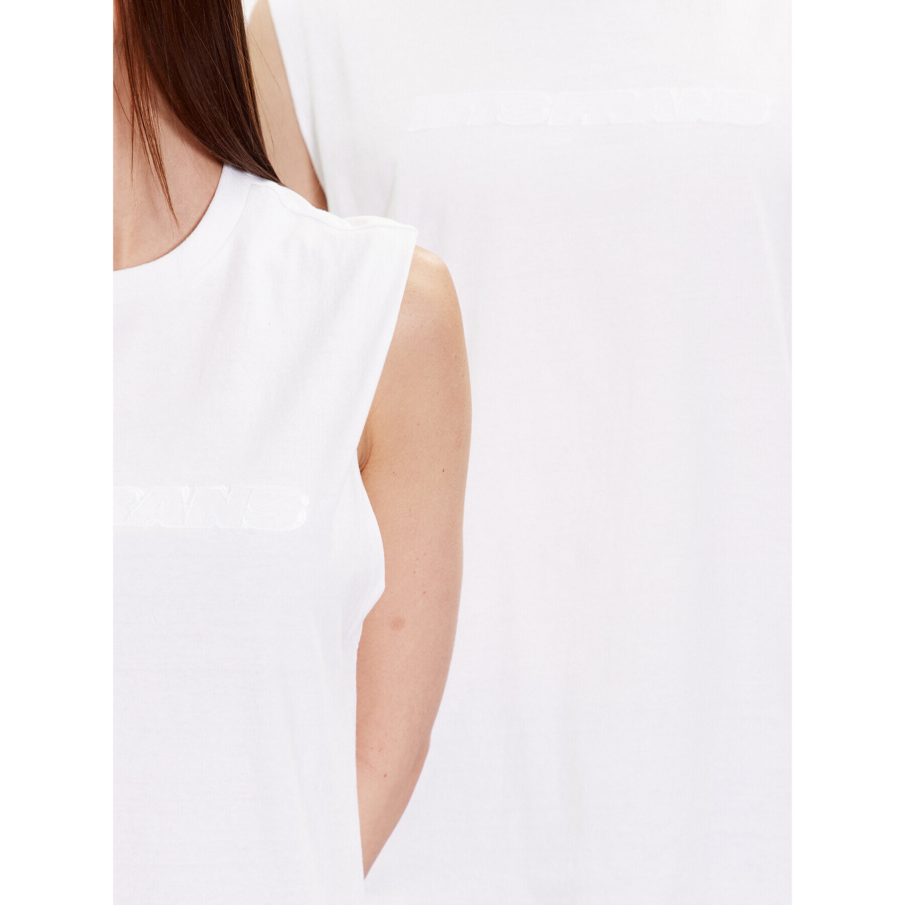 iets frans… Тишърт IF TONAL LOGO TANK 76555952 Бял Oversize - Pepit.bg