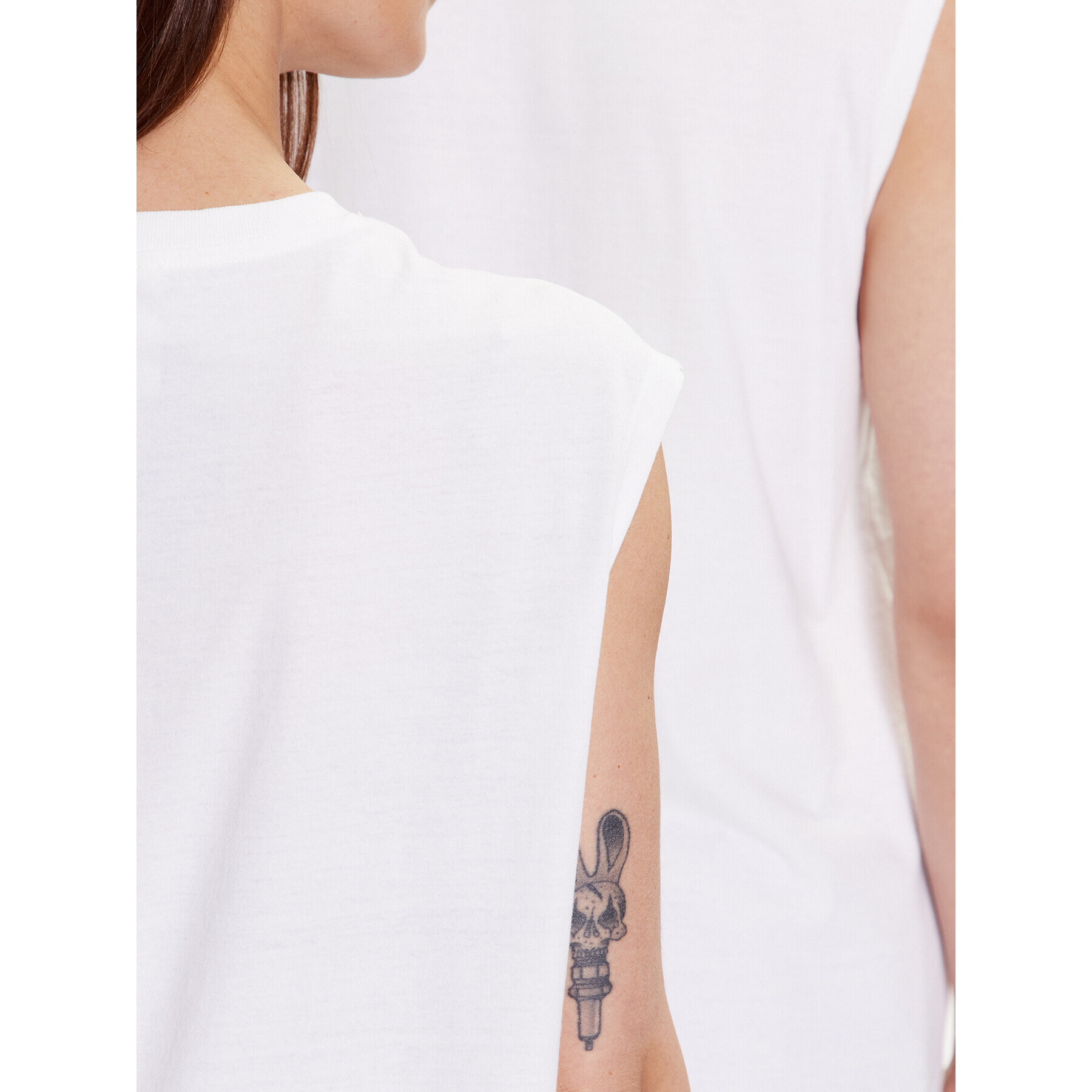 iets frans… Тишърт IF TONAL LOGO TANK 76555952 Бял Oversize - Pepit.bg