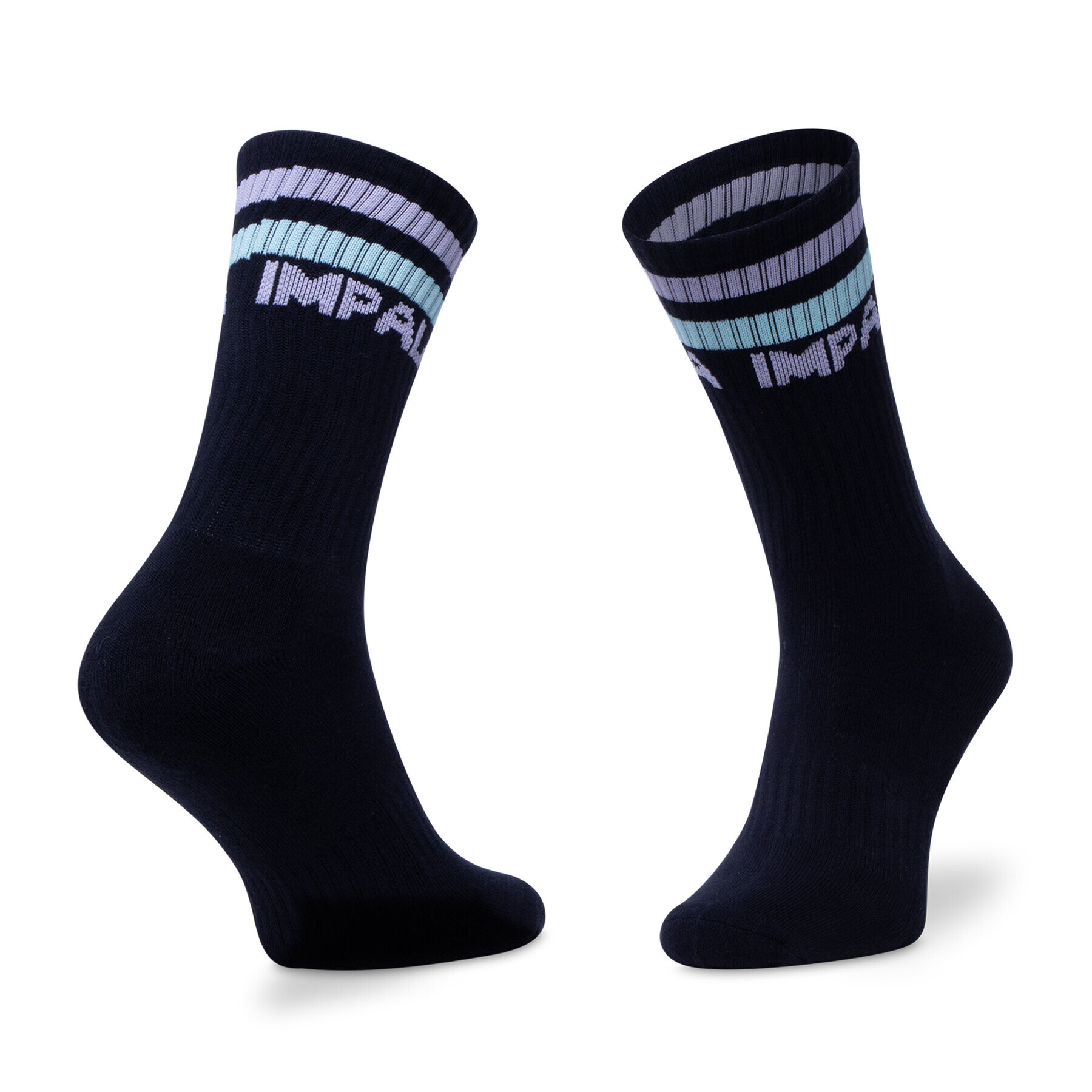 Impala Комплект 3 чифта дълги чорапи дамски Stripe Sock 3 Pack IM787000 Черен - Pepit.bg