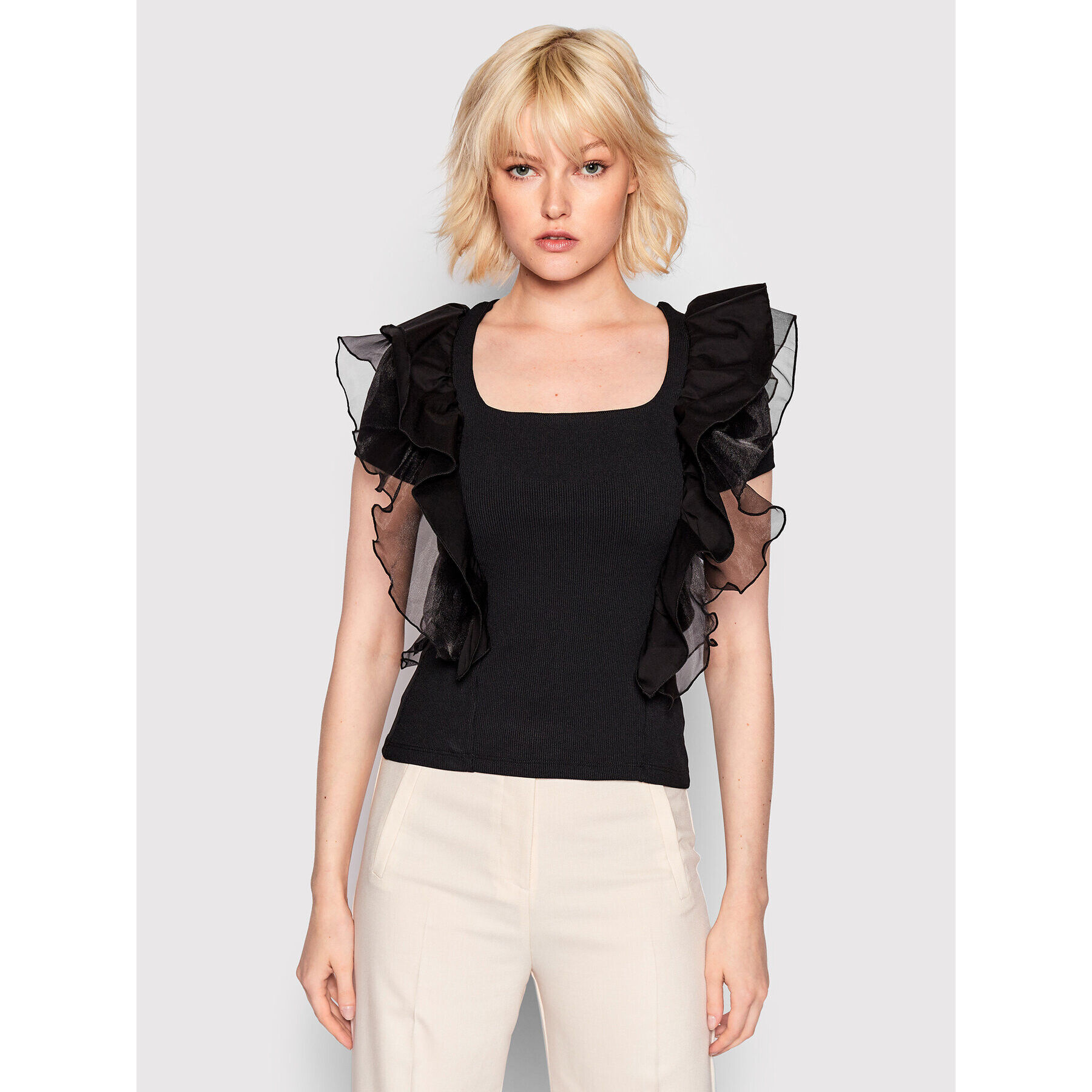 Imperial Блуза TN71DHN Черен Slim Fit - Pepit.bg