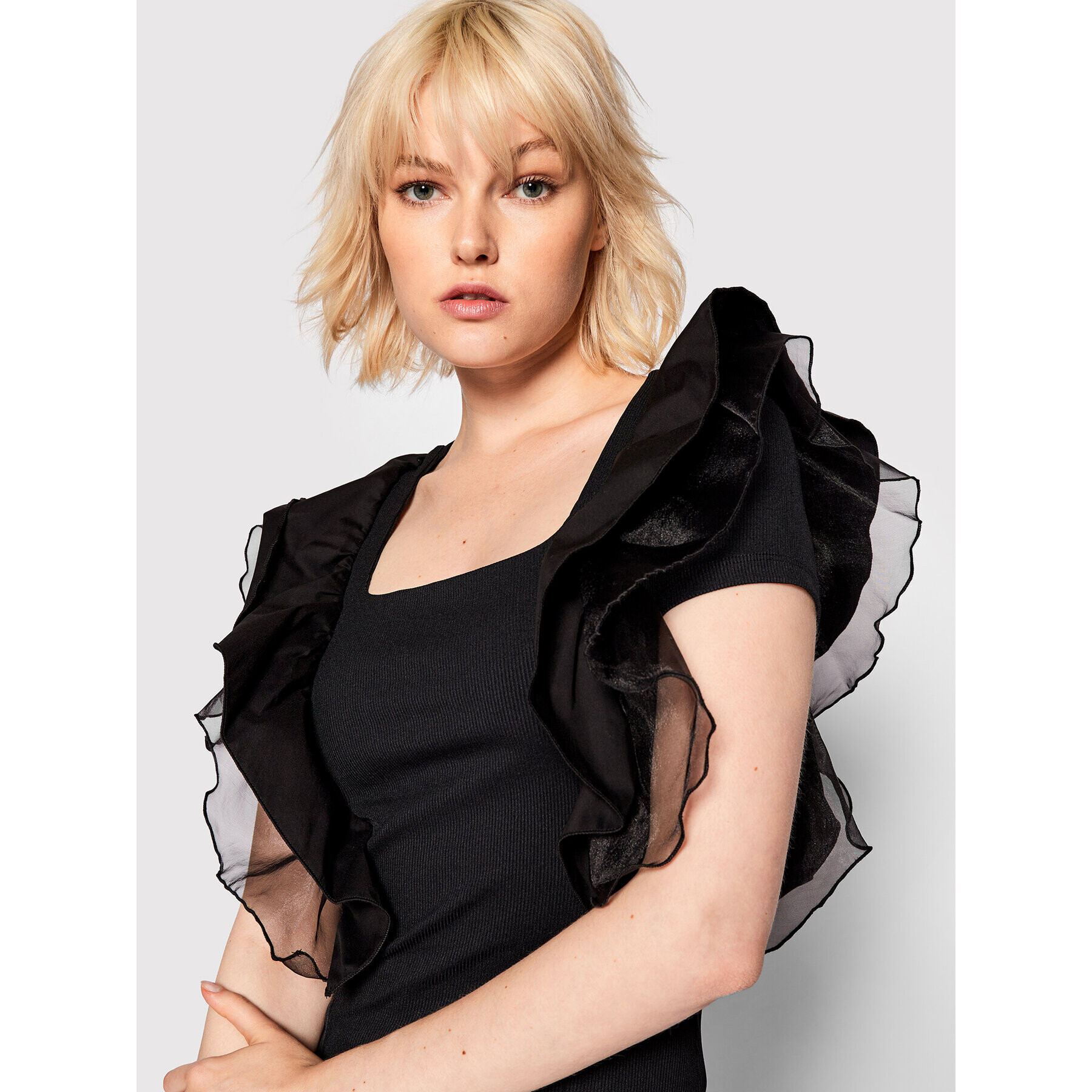 Imperial Блуза TN71DHN Черен Slim Fit - Pepit.bg