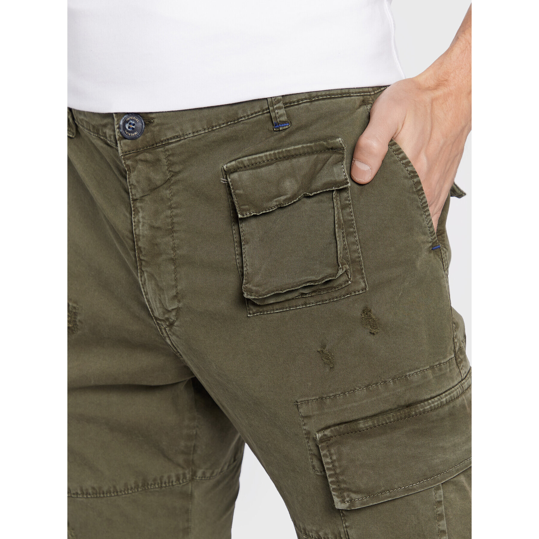 Imperial Дънки P640317510 Зелен Slim Fit - Pepit.bg