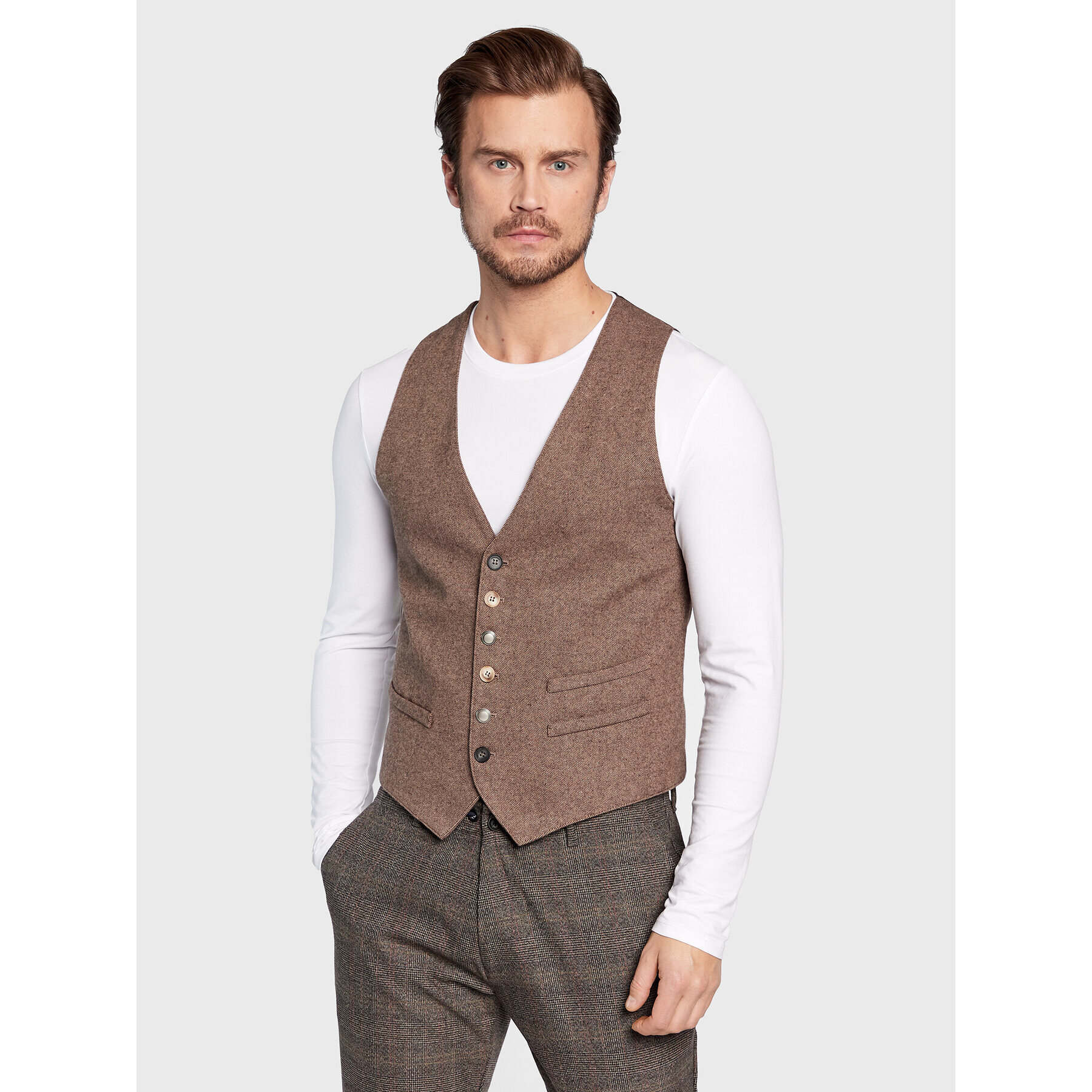 Imperial Елек L868EEF Кафяв Regular Fit - Pepit.bg