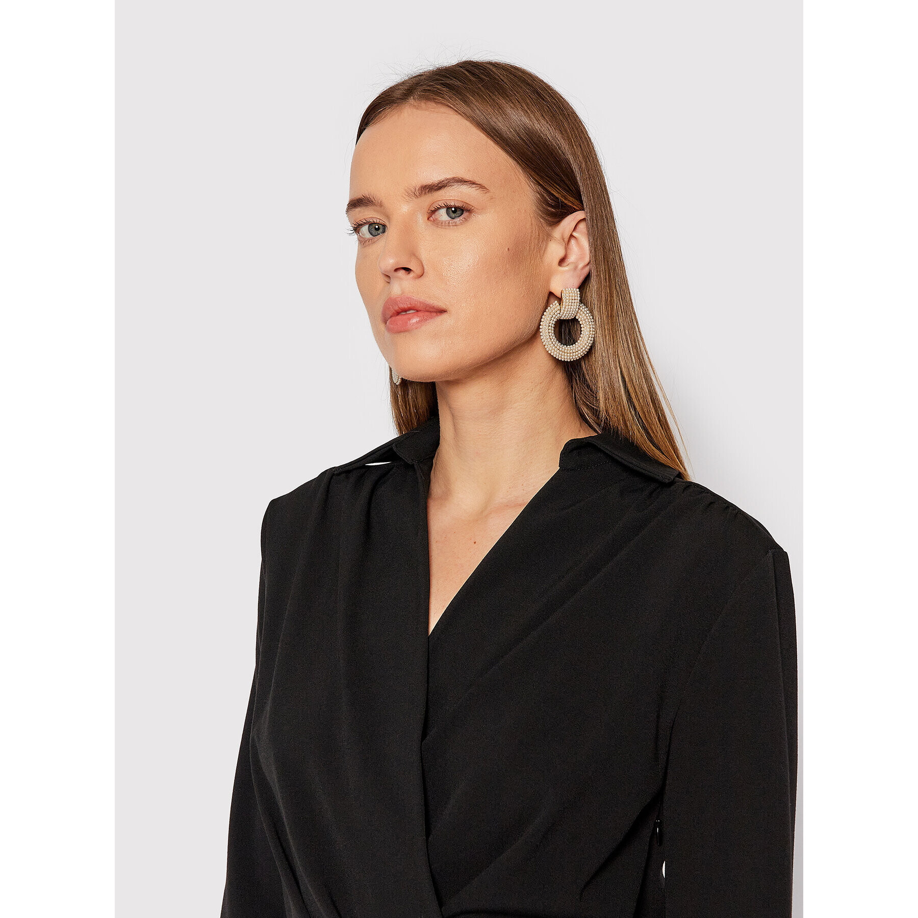 Imperial Ежедневна рокля ACEKCME Черен Slim Fit - Pepit.bg