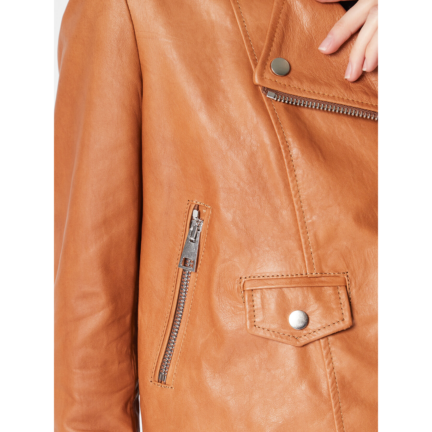 Imperial Кожено яке V3025561 Кафяв Regular Fit - Pepit.bg