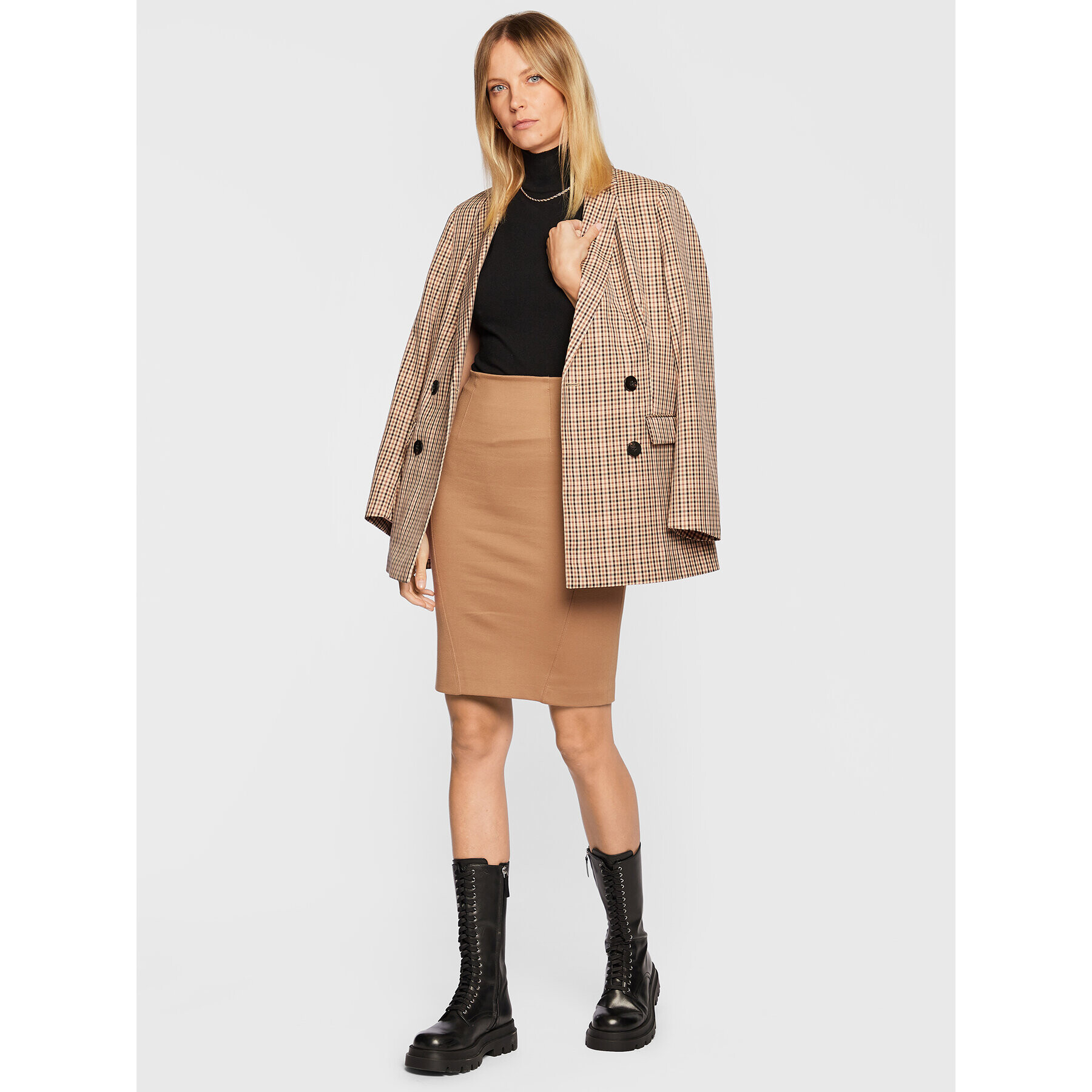 Imperial Пола тип молив GCF0EAE Бежов Slim Fit - Pepit.bg