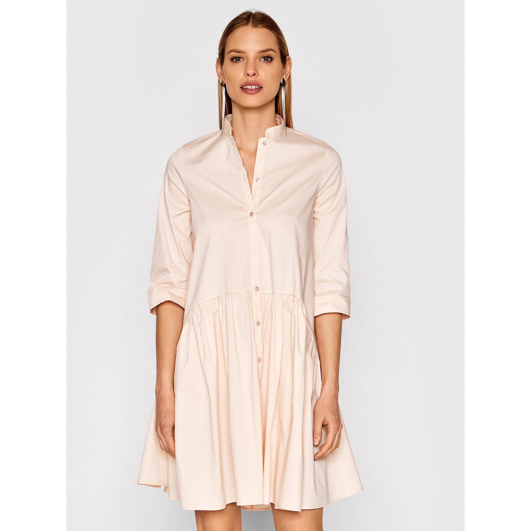 Imperial Рокля тип риза AA7PBBE Бежов Relaxed Fit - Pepit.bg