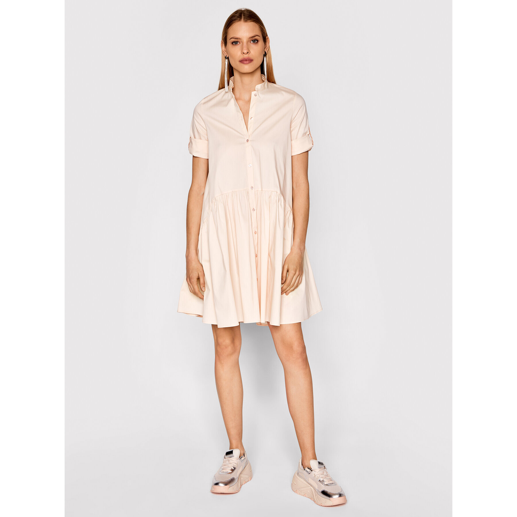 Imperial Рокля тип риза AA7PBBE Бежов Relaxed Fit - Pepit.bg