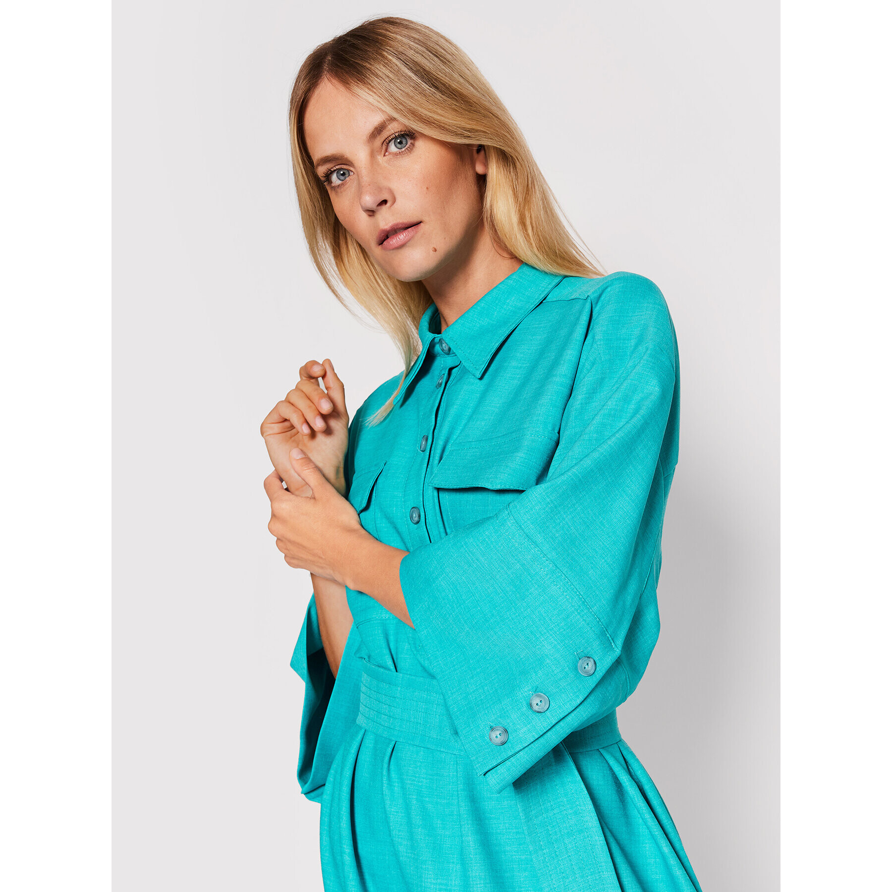 Imperial Рокля тип риза ACPHDHF Син Relaxed Fit - Pepit.bg
