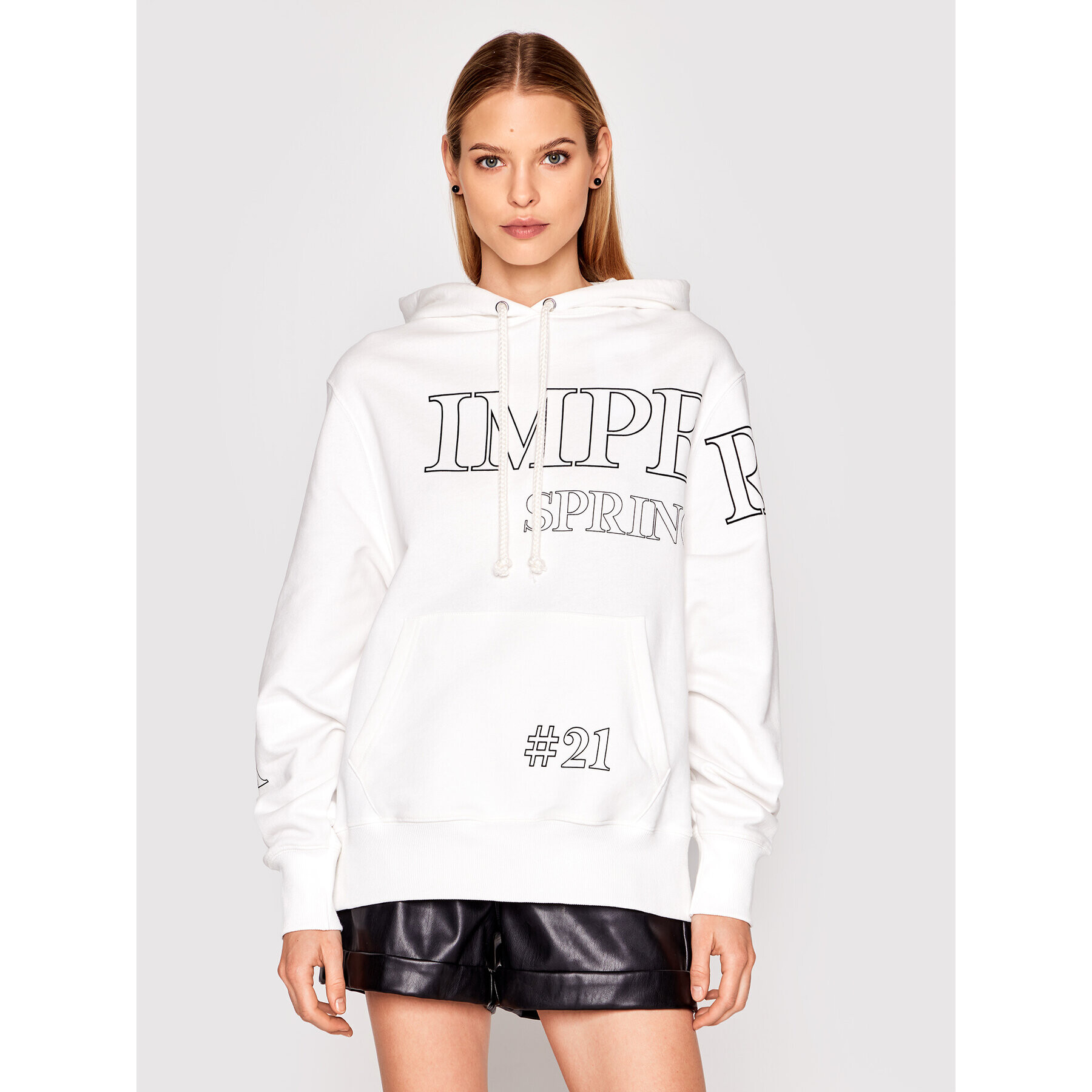 Imperial Суитшърт FB47BAYSTN Бял Oversize - Pepit.bg