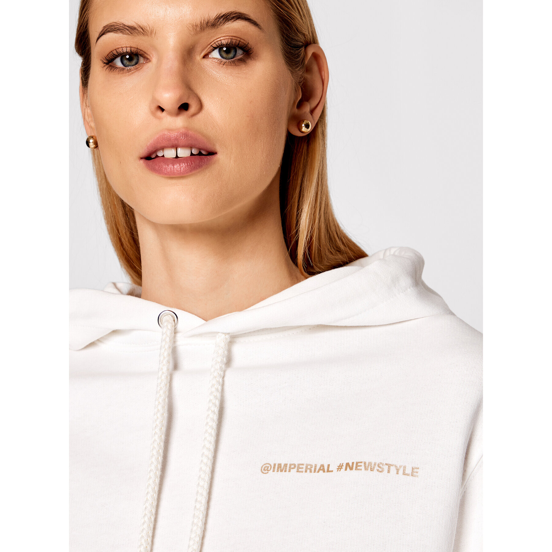 Imperial Суитшърт FB91BAYSTI Бял Relaxed Fit - Pepit.bg