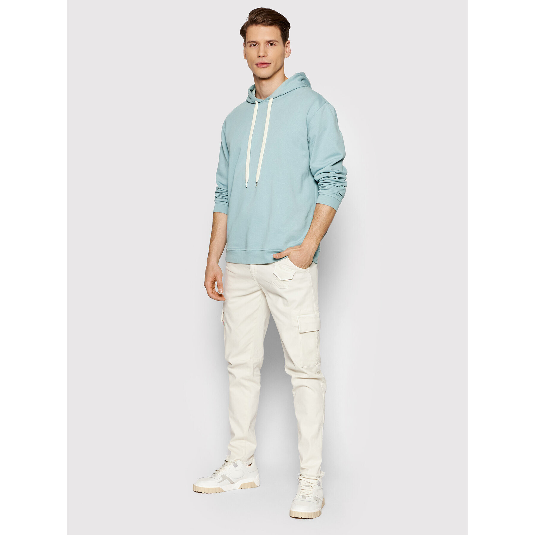 Imperial Текстилни панталони P640314600 Бял Regular Fit - Pepit.bg