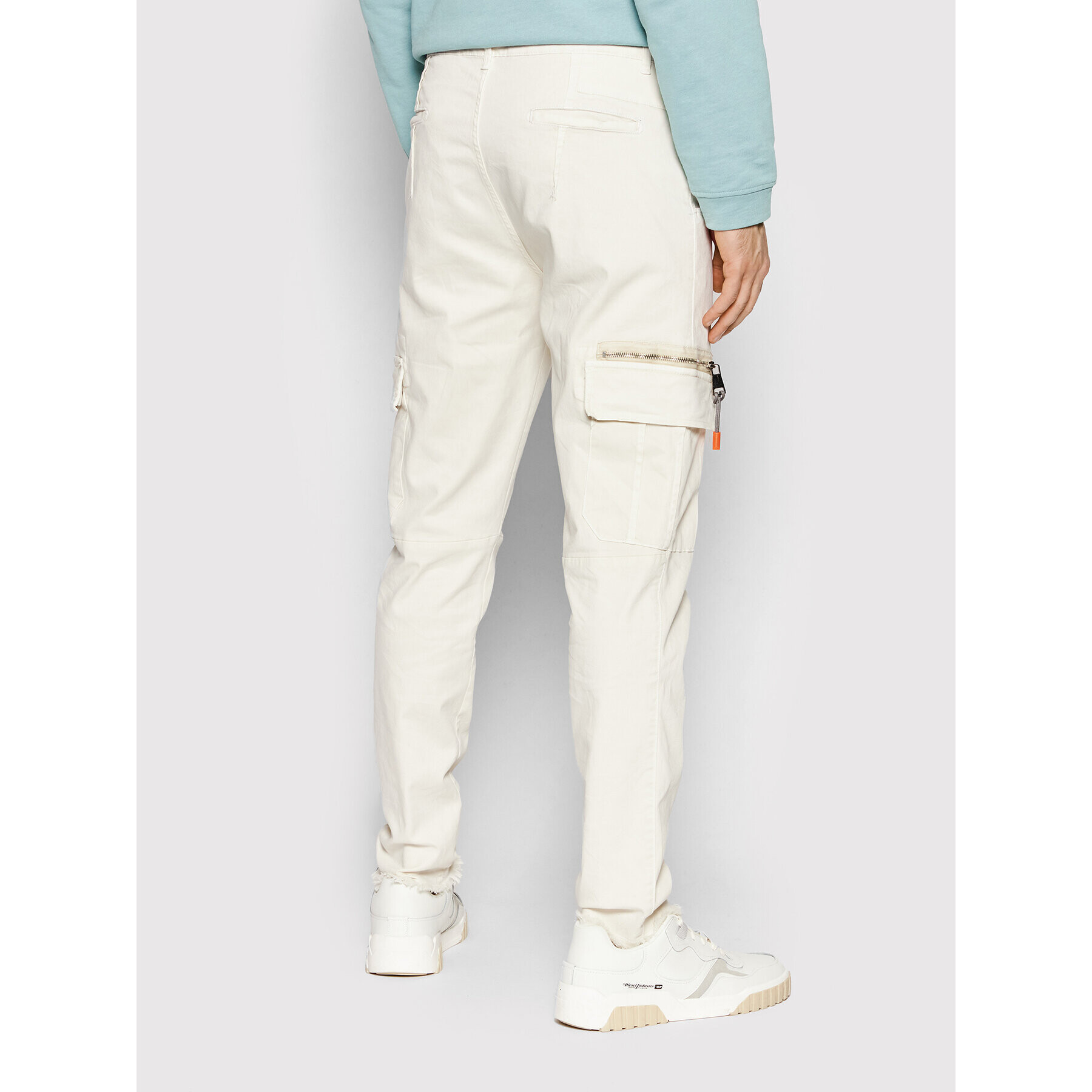 Imperial Текстилни панталони P640314600 Бял Regular Fit - Pepit.bg