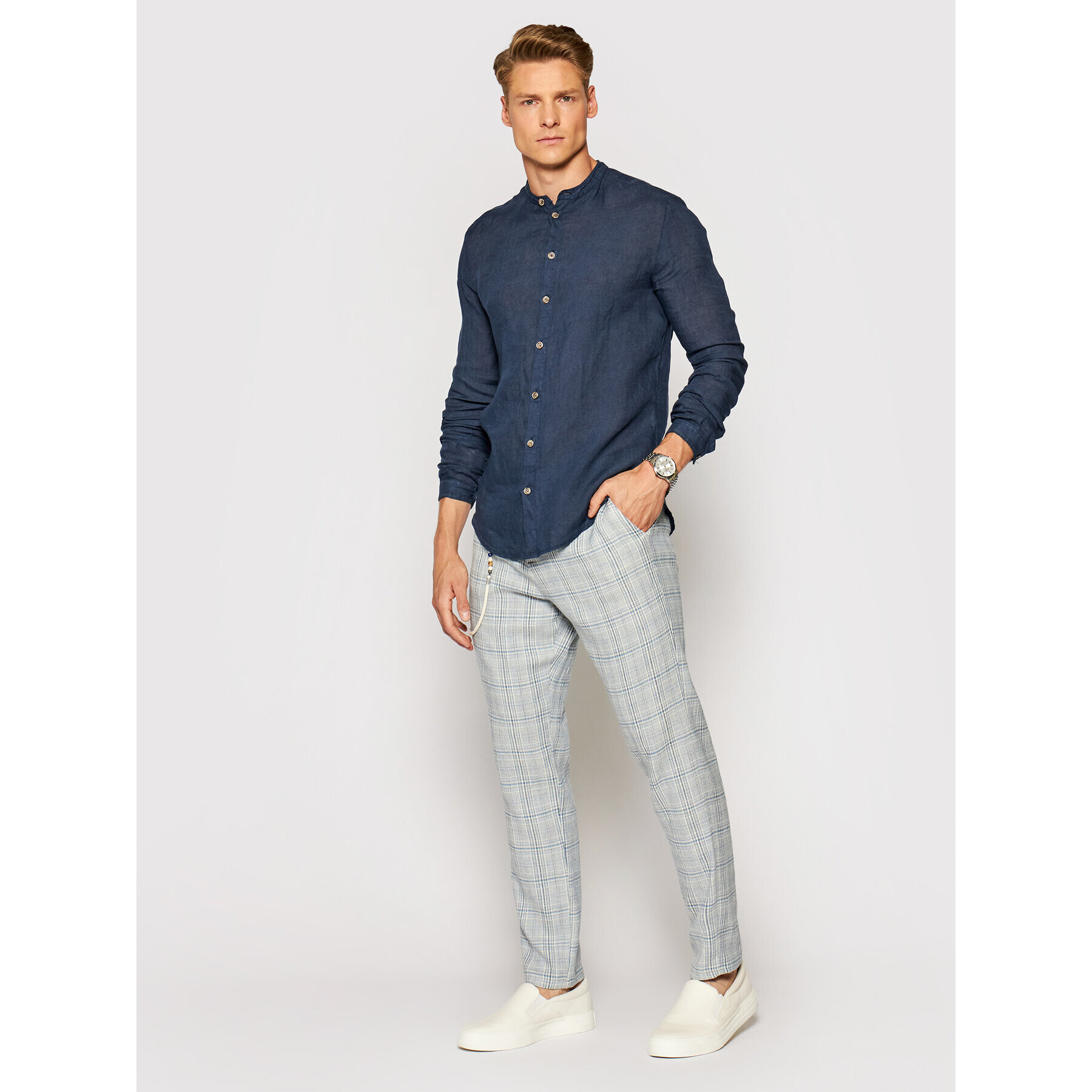 Imperial Текстилни панталони PD2FBPO Син Slim Fit - Pepit.bg