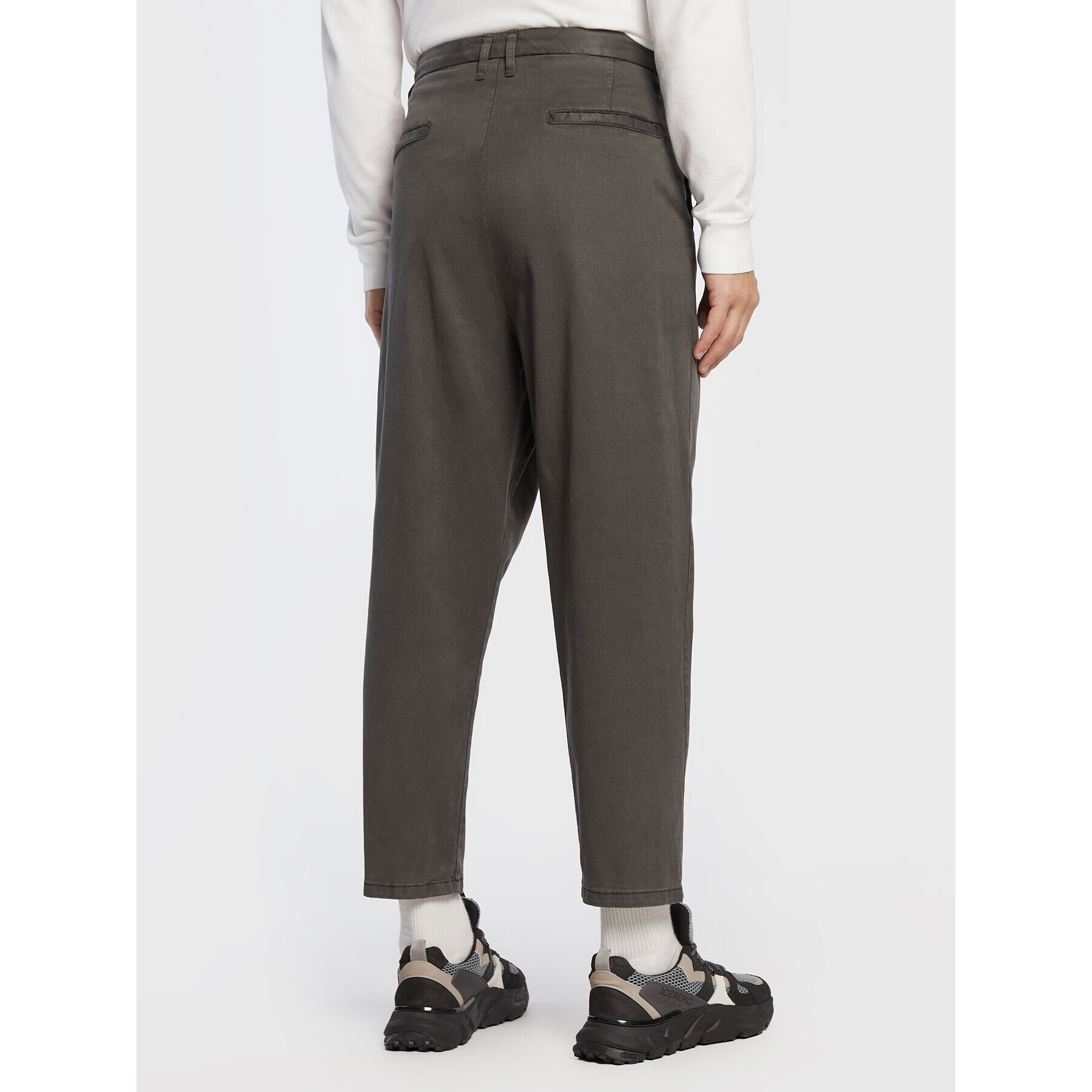 Imperial Текстилни панталони PD7XEQS5R7 Сив Relaxed Fit - Pepit.bg