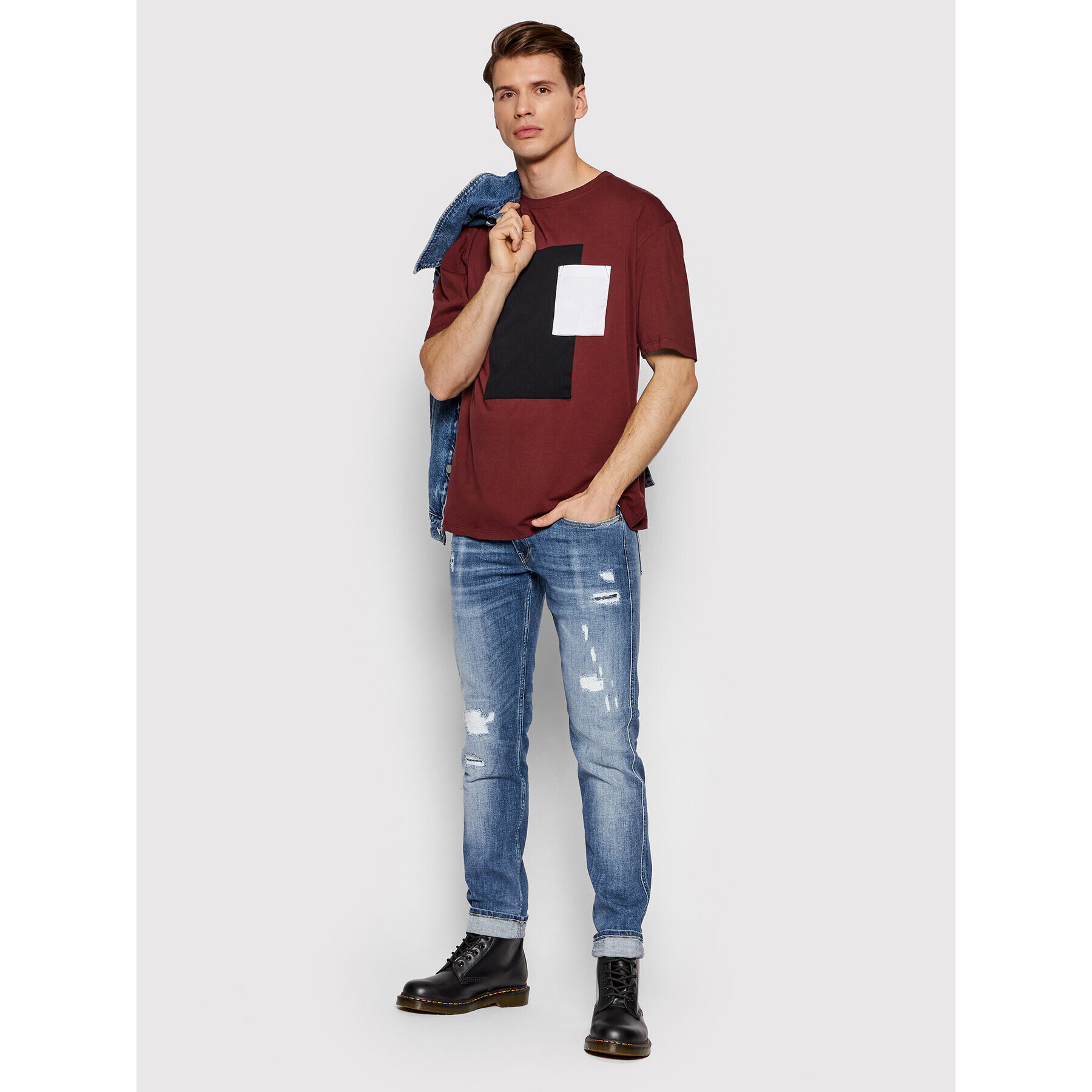 Imperial Тишърт TM19CBNL Бордо Regular Fit - Pepit.bg