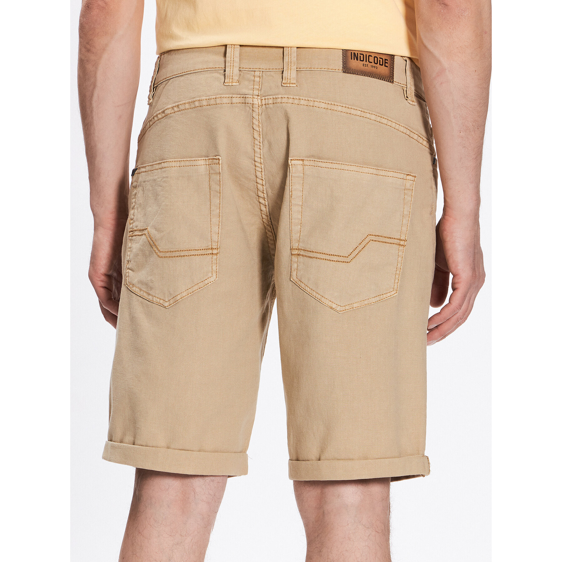 INDICODE Дънкови шорти Ayman 70-577 Кафяв Regular Fit - Pepit.bg