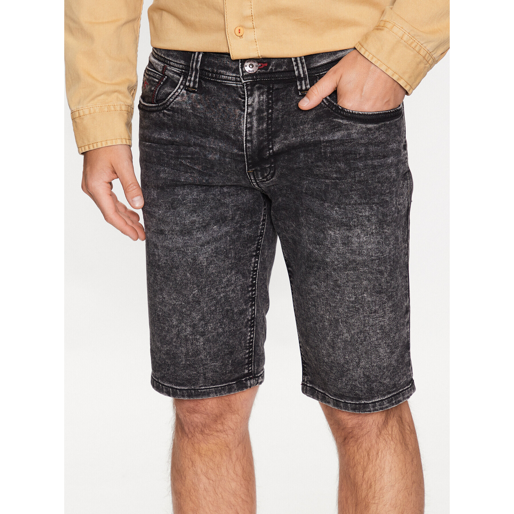 INDICODE Дънкови шорти Delmare 70-682 Черен Regular Fit - Pepit.bg