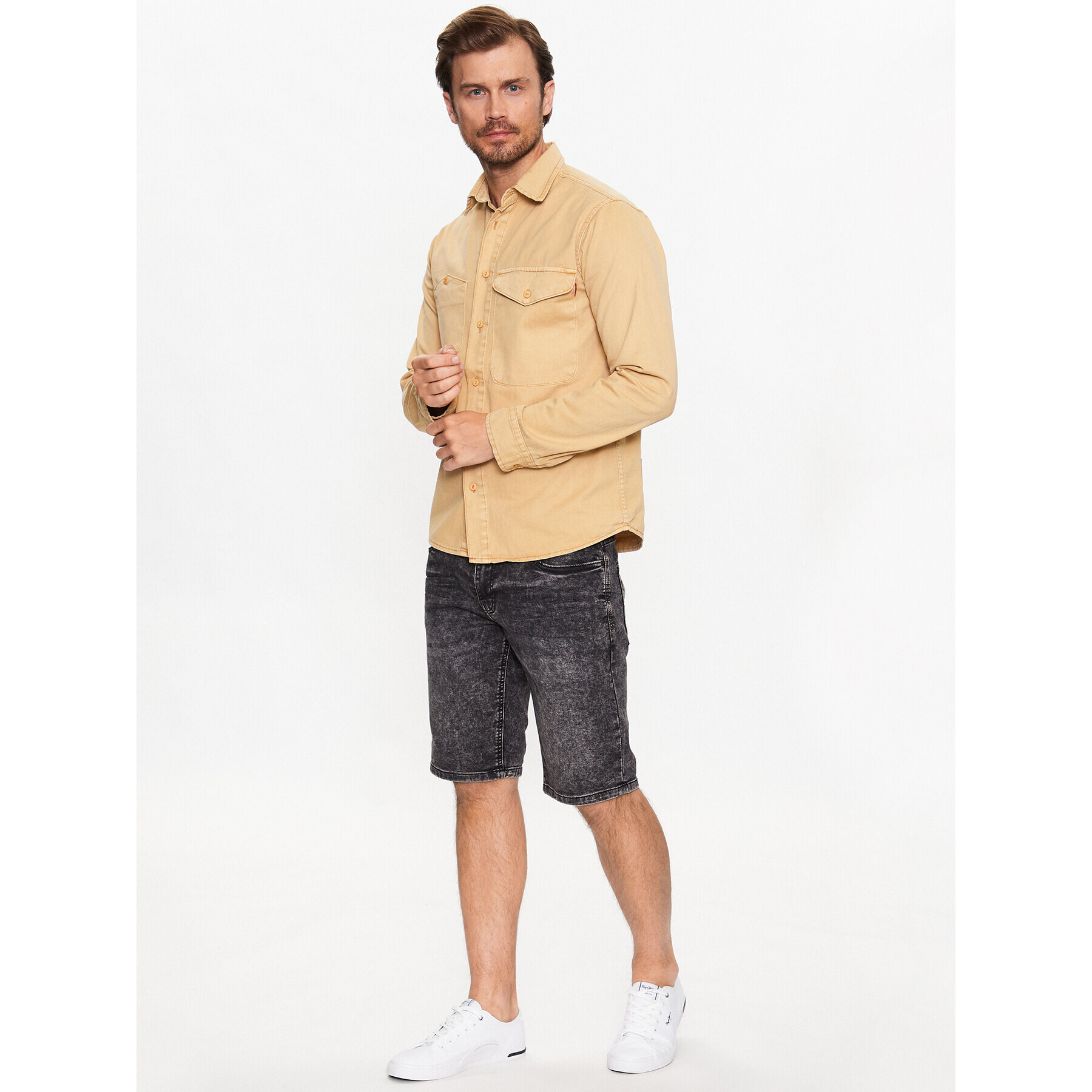 INDICODE Дънкови шорти Delmare 70-682 Черен Regular Fit - Pepit.bg