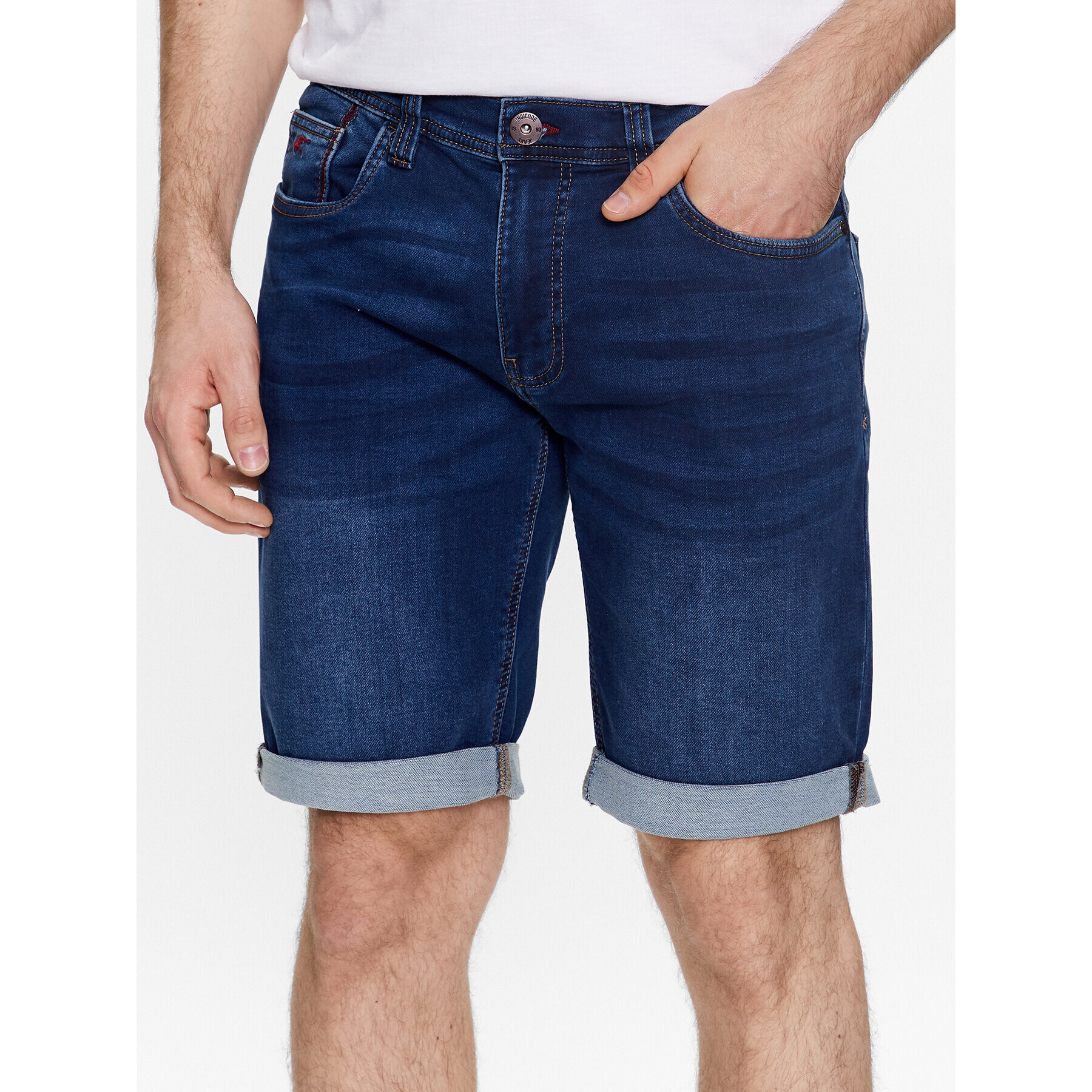 INDICODE Дънкови шорти Delmare 70-682 Син Regular Fit - Pepit.bg