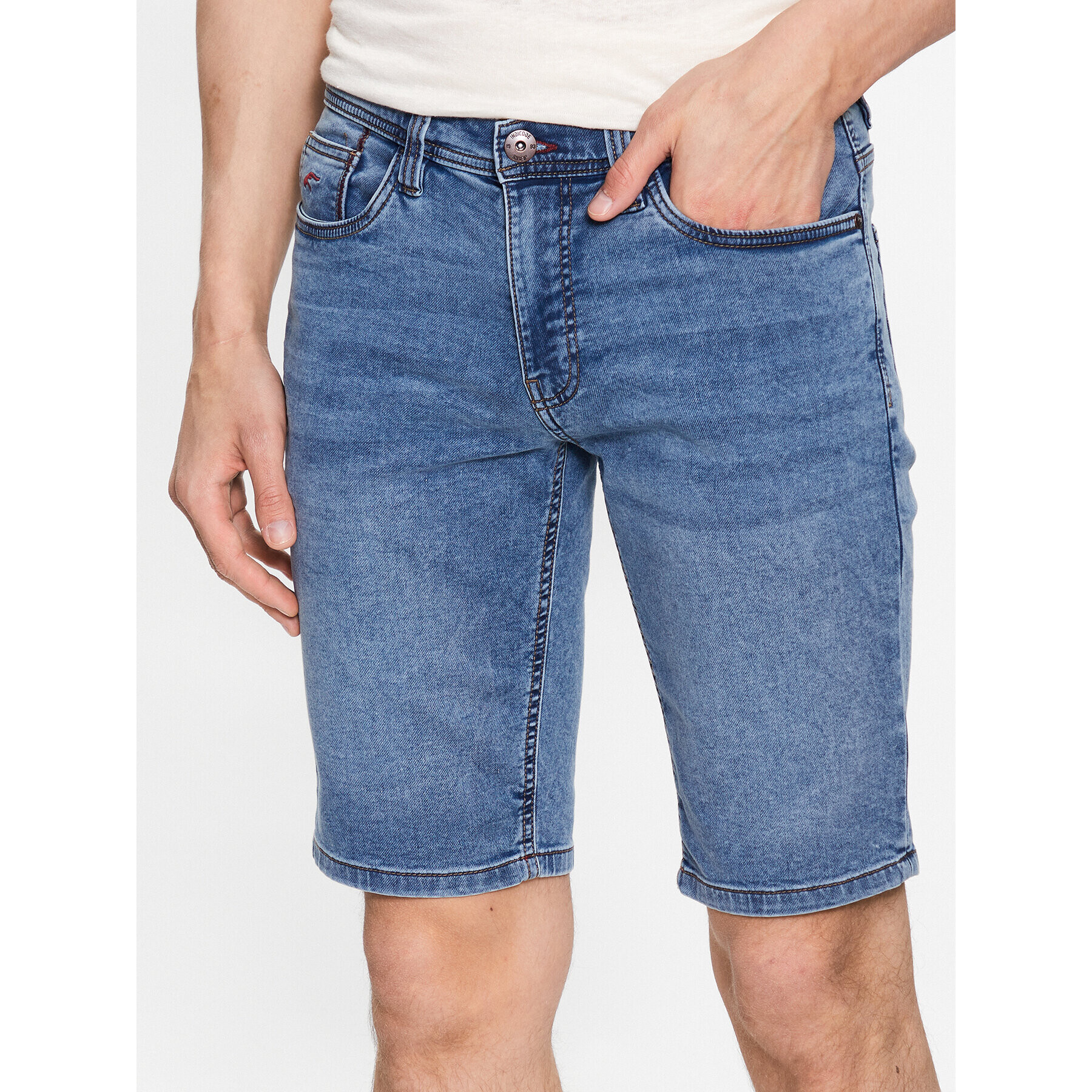 INDICODE Дънкови шорти Delmare 70-682 Син Regular Fit - Pepit.bg