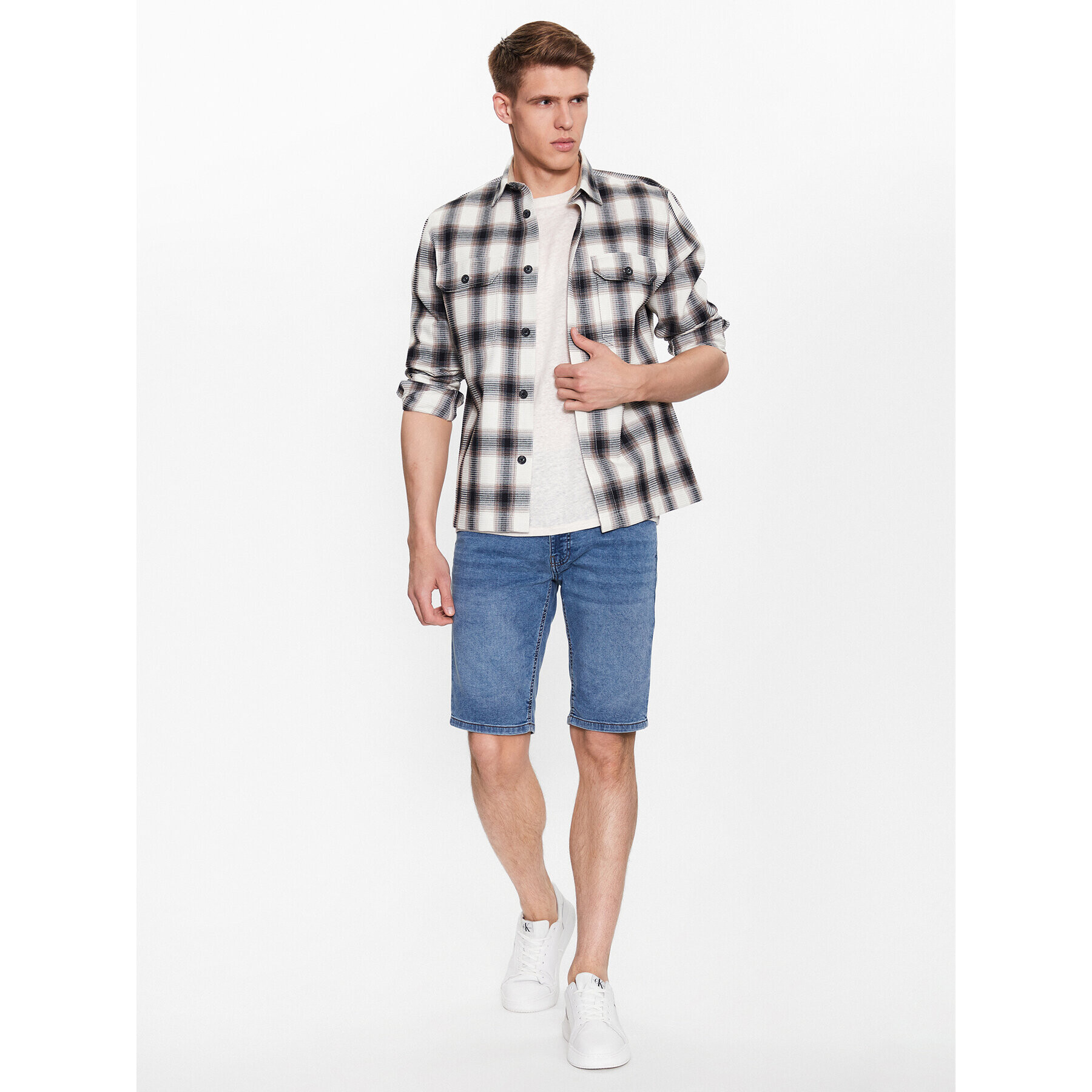 INDICODE Дънкови шорти Delmare 70-682 Син Regular Fit - Pepit.bg