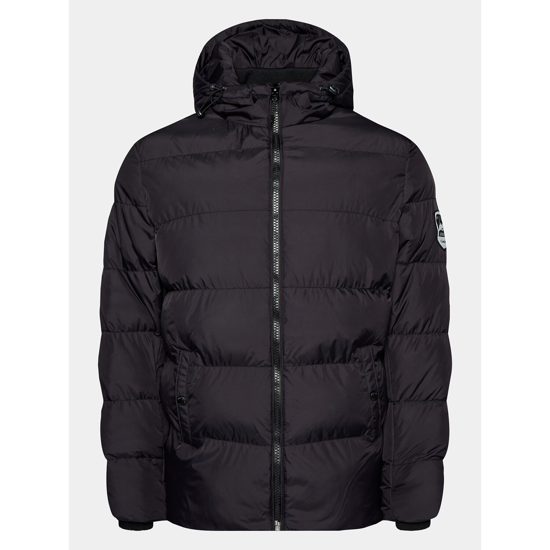 INDICODE Пухено яке Hoover Plain 15-564SO Черен Regular Fit - Pepit.bg