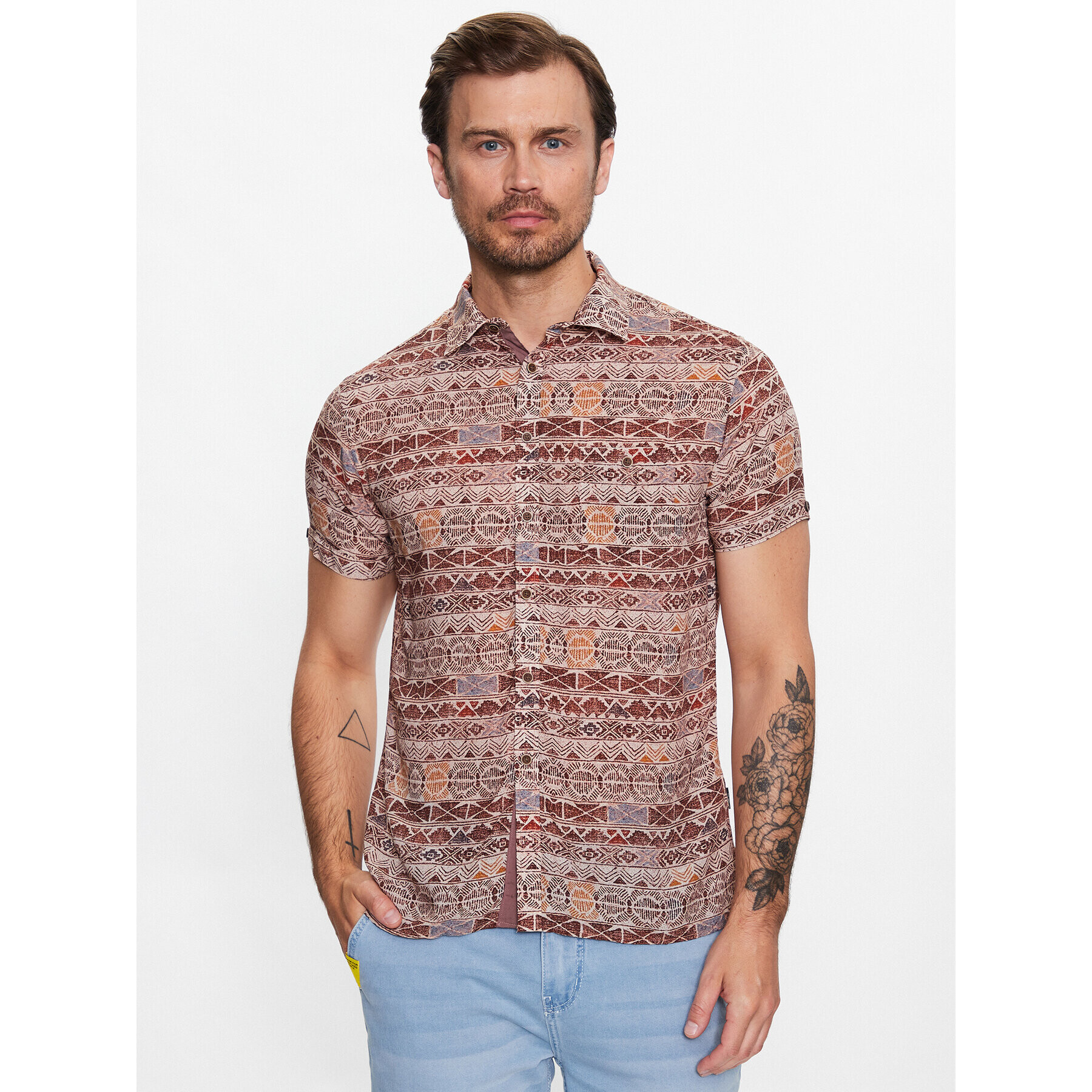 INDICODE Риза Brett 20-357 Бежов Regular Fit - Pepit.bg