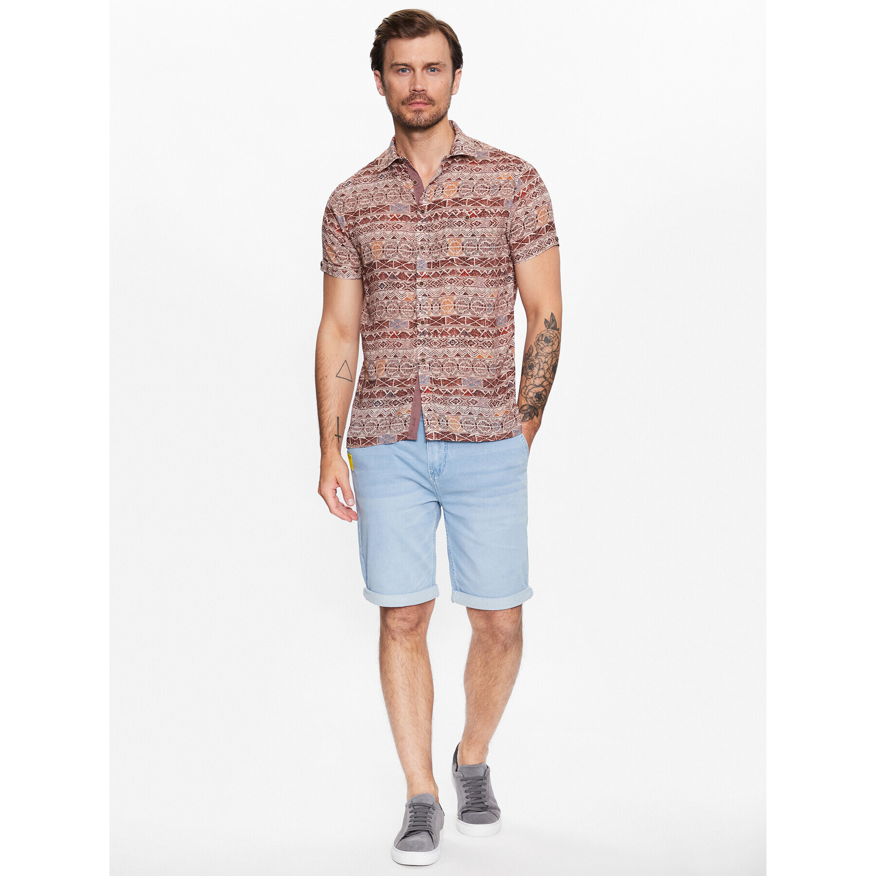 INDICODE Риза Brett 20-357 Бежов Regular Fit - Pepit.bg