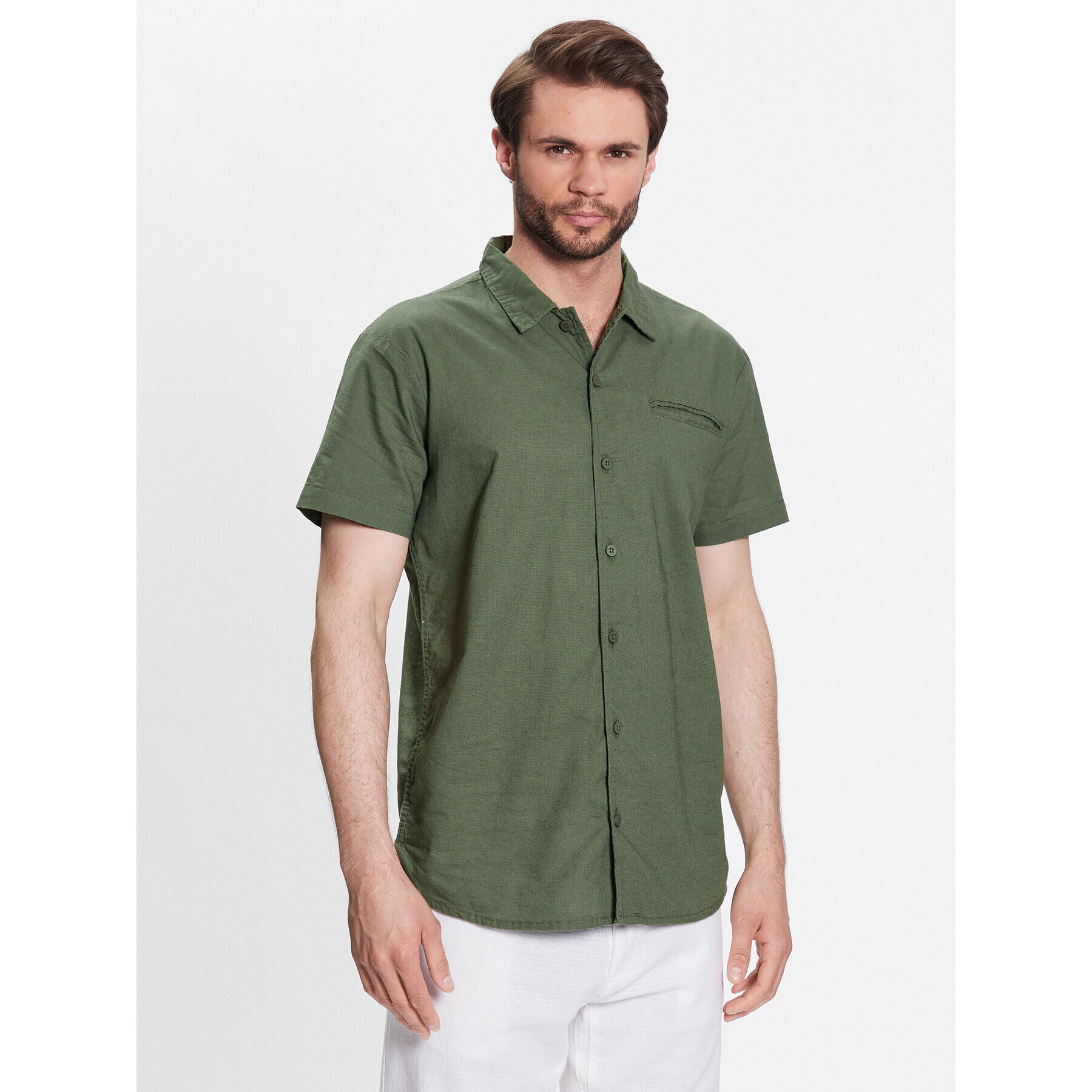 INDICODE Риза Rollo 20-333 Каки Regular Fit - Pepit.bg